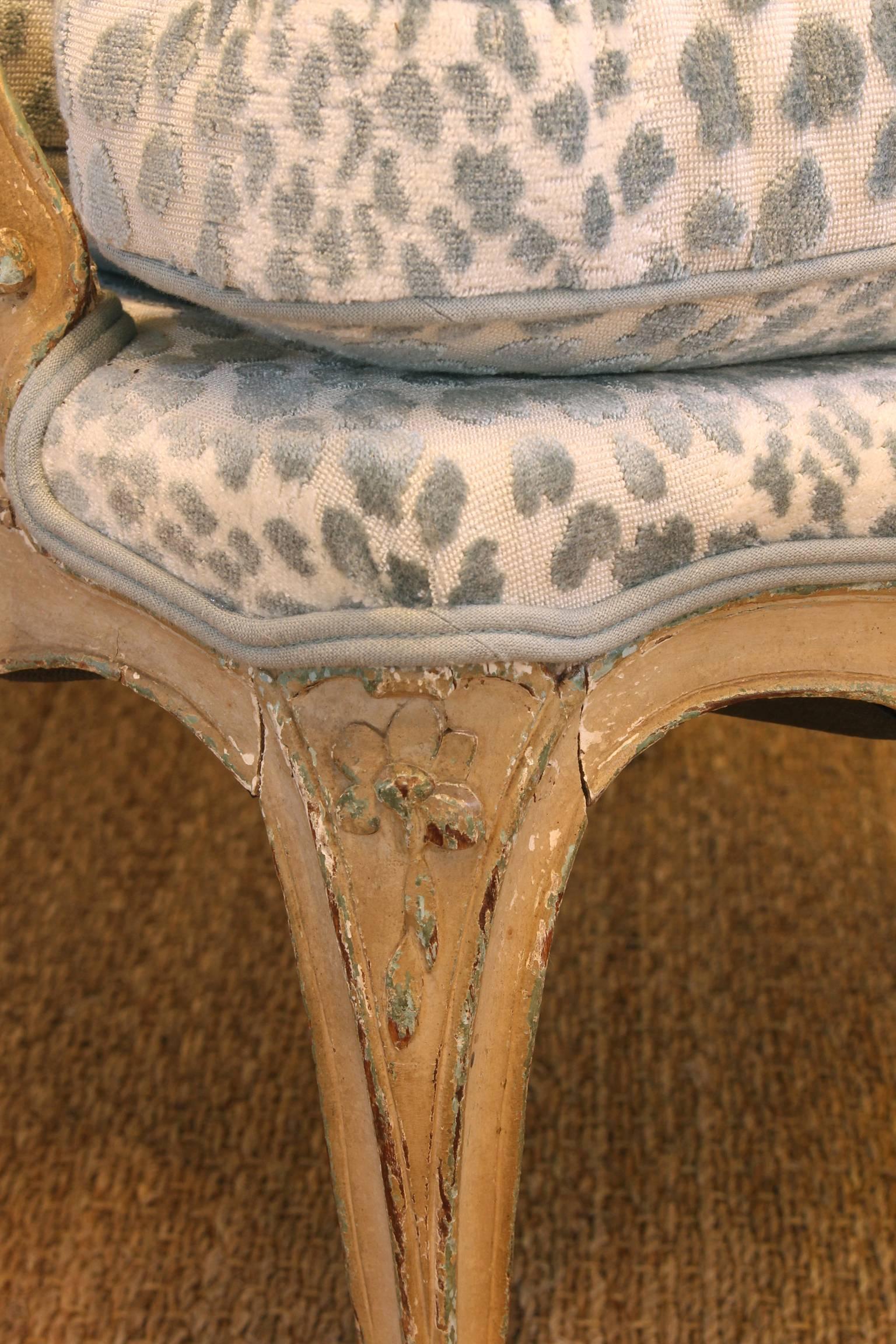 18th Century French Painted Fauteuils 3