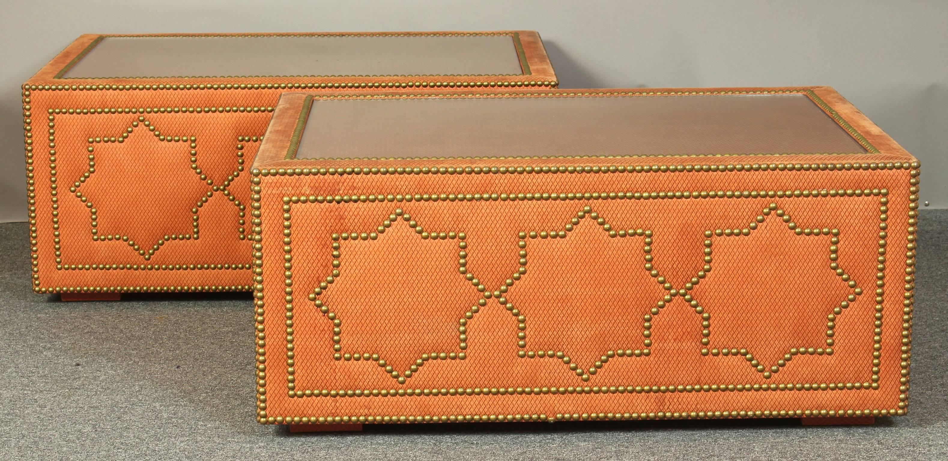 American Custom Designed Suede Cocktail Table