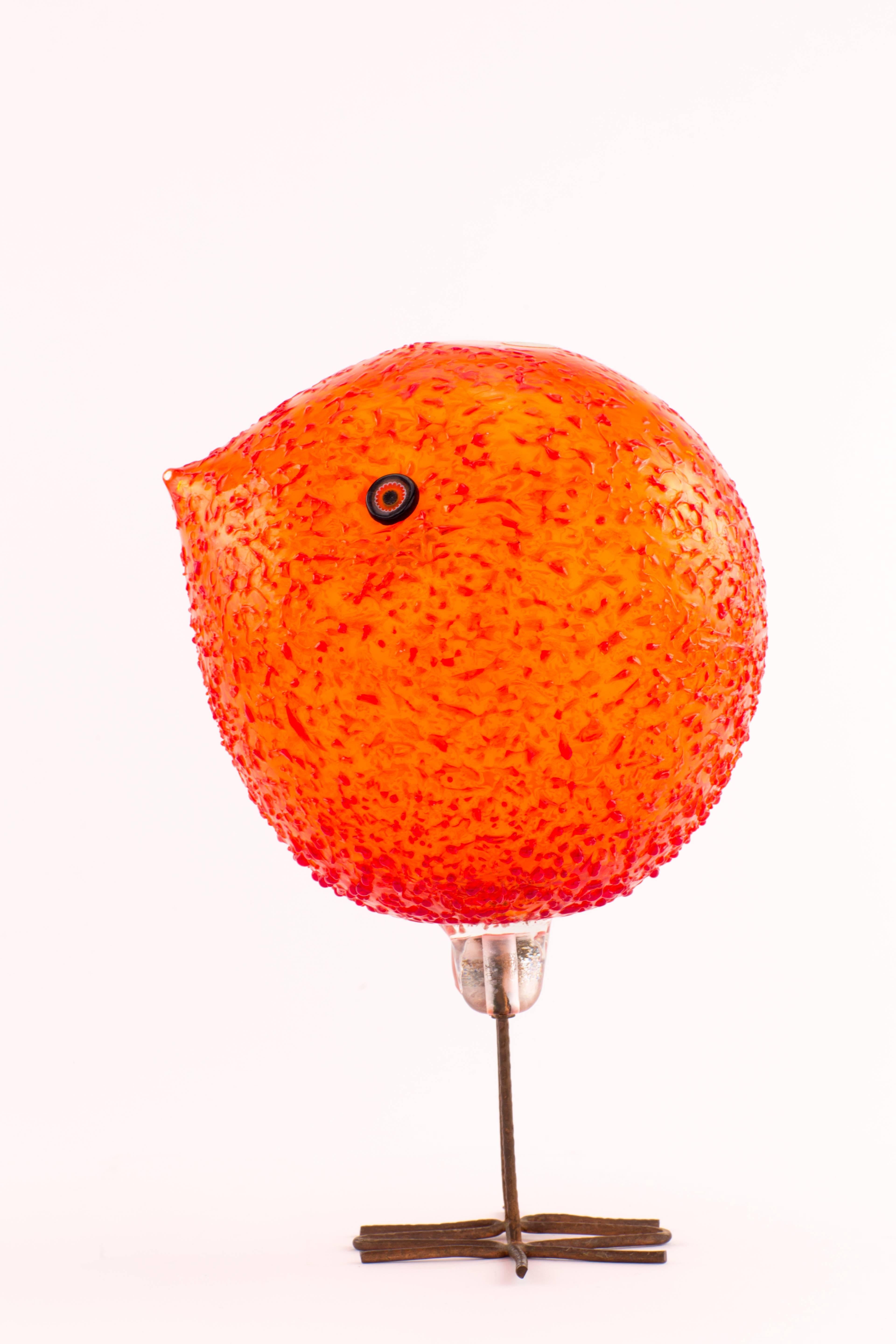 A whimsical Italian Mid-Century Modern art glass Orange 