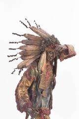 Austrian Bronze Sculpture of a Native American Indian Chief