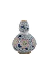 Pair of French Art Deco Enameled Vases by Camille Fauré