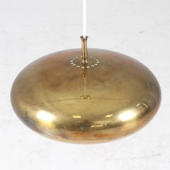 Falkenbergs Belysning, Pendelleuchte, poliertes Messing, Schweden, 1960er Jahre