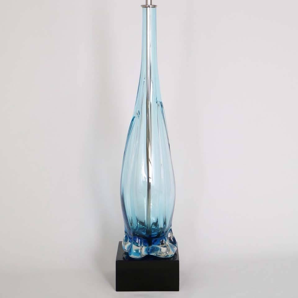 Italian Mid-Century Modern Archimede Seguso Monumental Glass Lamp