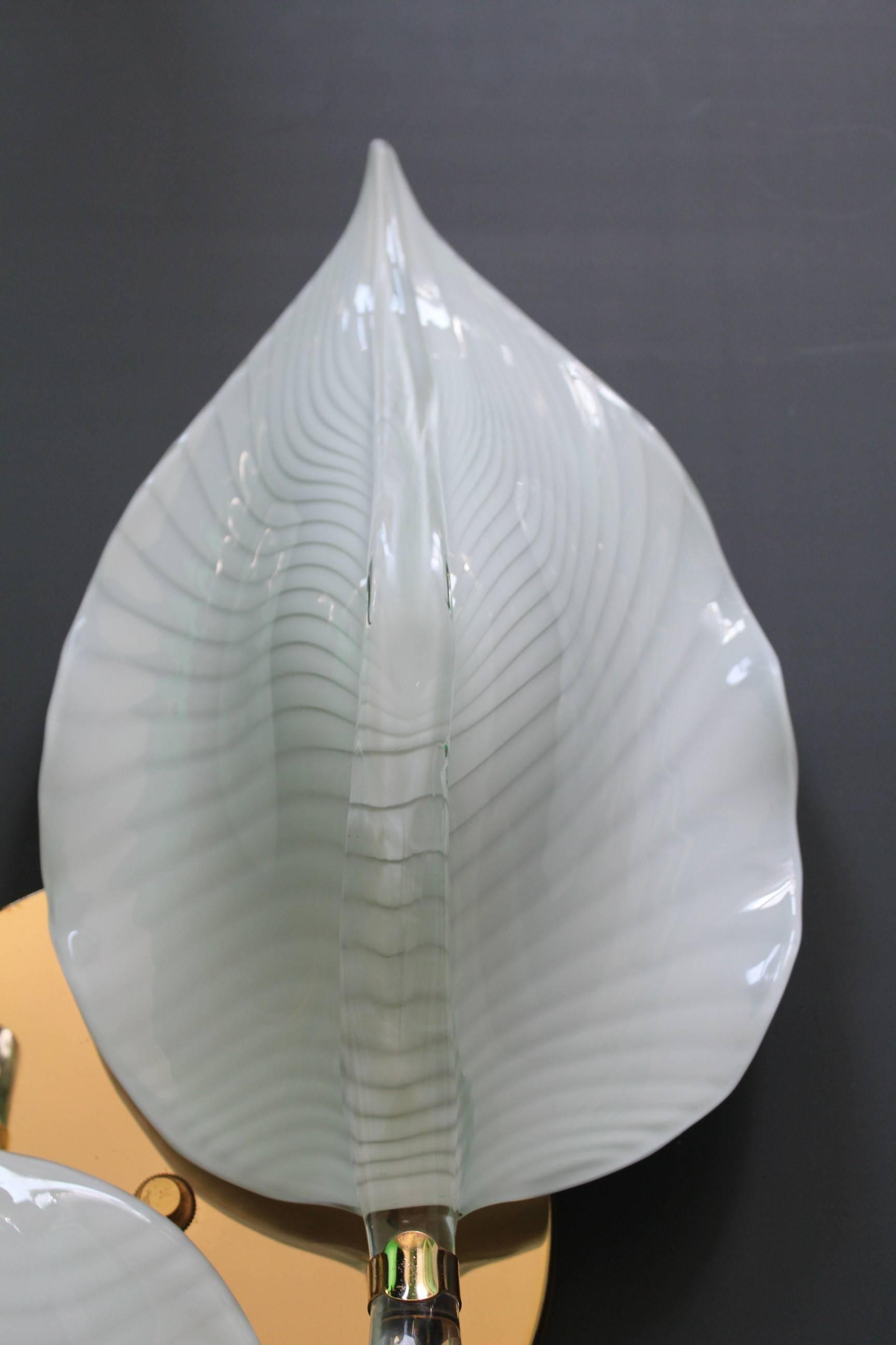 Italian Murano Glass Two-Leaf Flush Mount