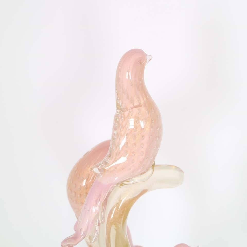Mid-Century Modern Alfredo Barbini Murano Glass Bird Sculpture