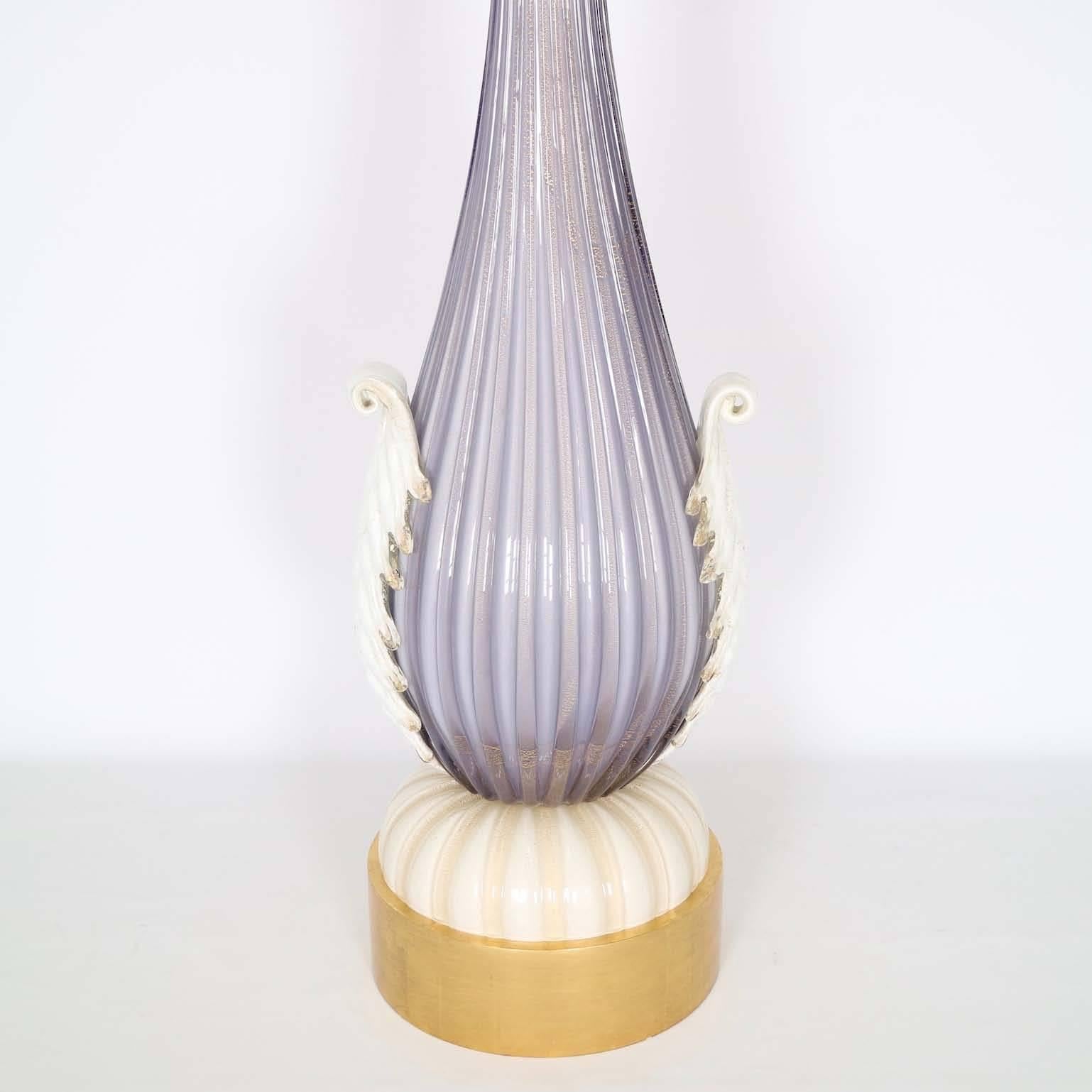 Restored Monumental Murano Glass Lamp by Barovier In Good Condition In New York, NY