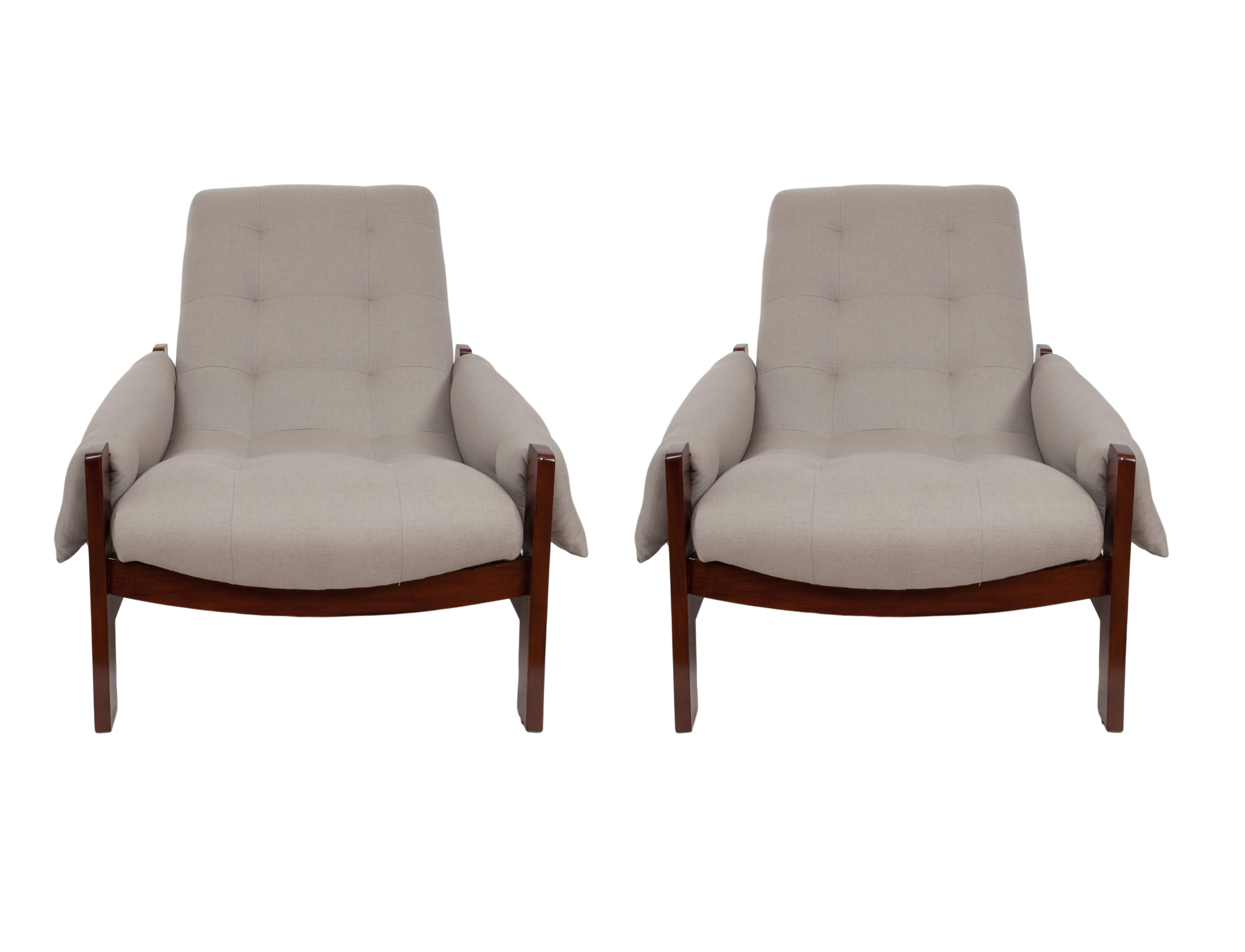 Mid-20th Century Pair of Gelli Lounge Chairs