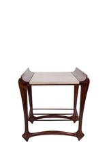 Giuseppe Scapinelli Marble Top Side Table with Magazine Rack