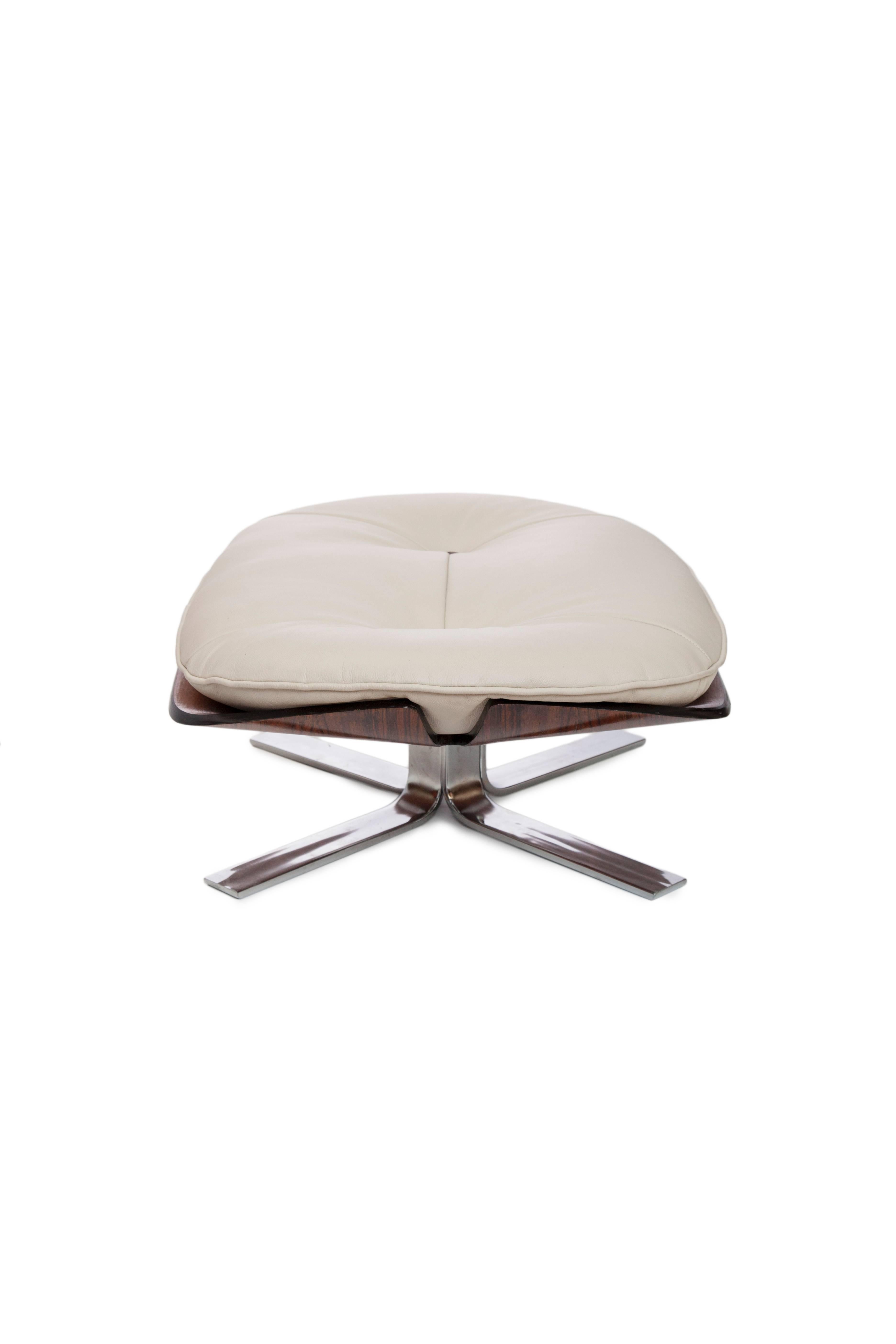 Mid-Century Modern Jorge Zalszupin 'Paulistana' Lounge Chair and Footstool