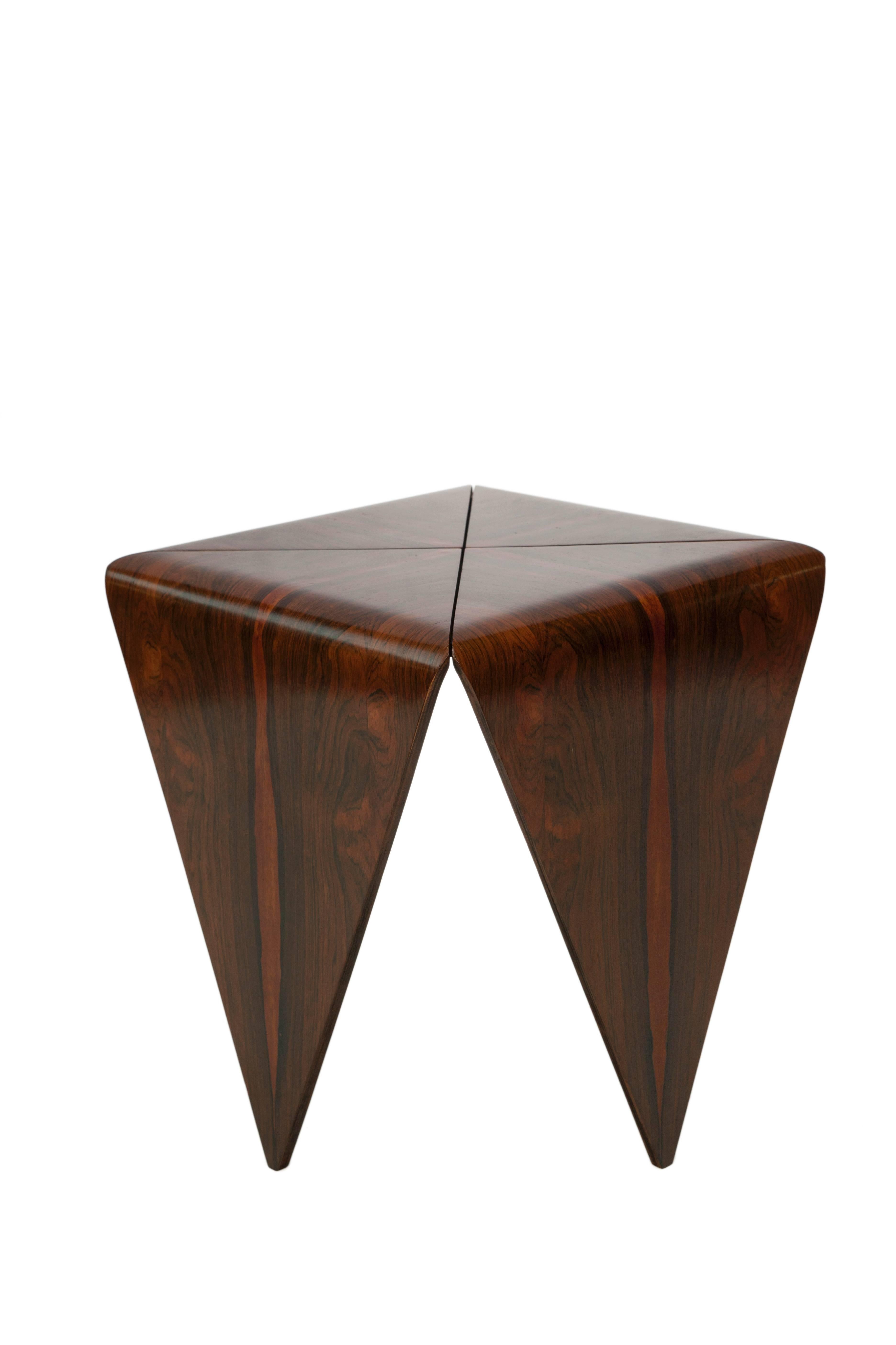 Mid-Century Modern Pair of Jorge Zalszupin 'Petala' Side Tables