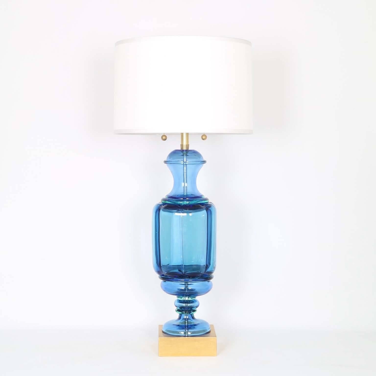 Restored Murano Glass Lamp by Seguso for Marbro In Excellent Condition In New York, NY