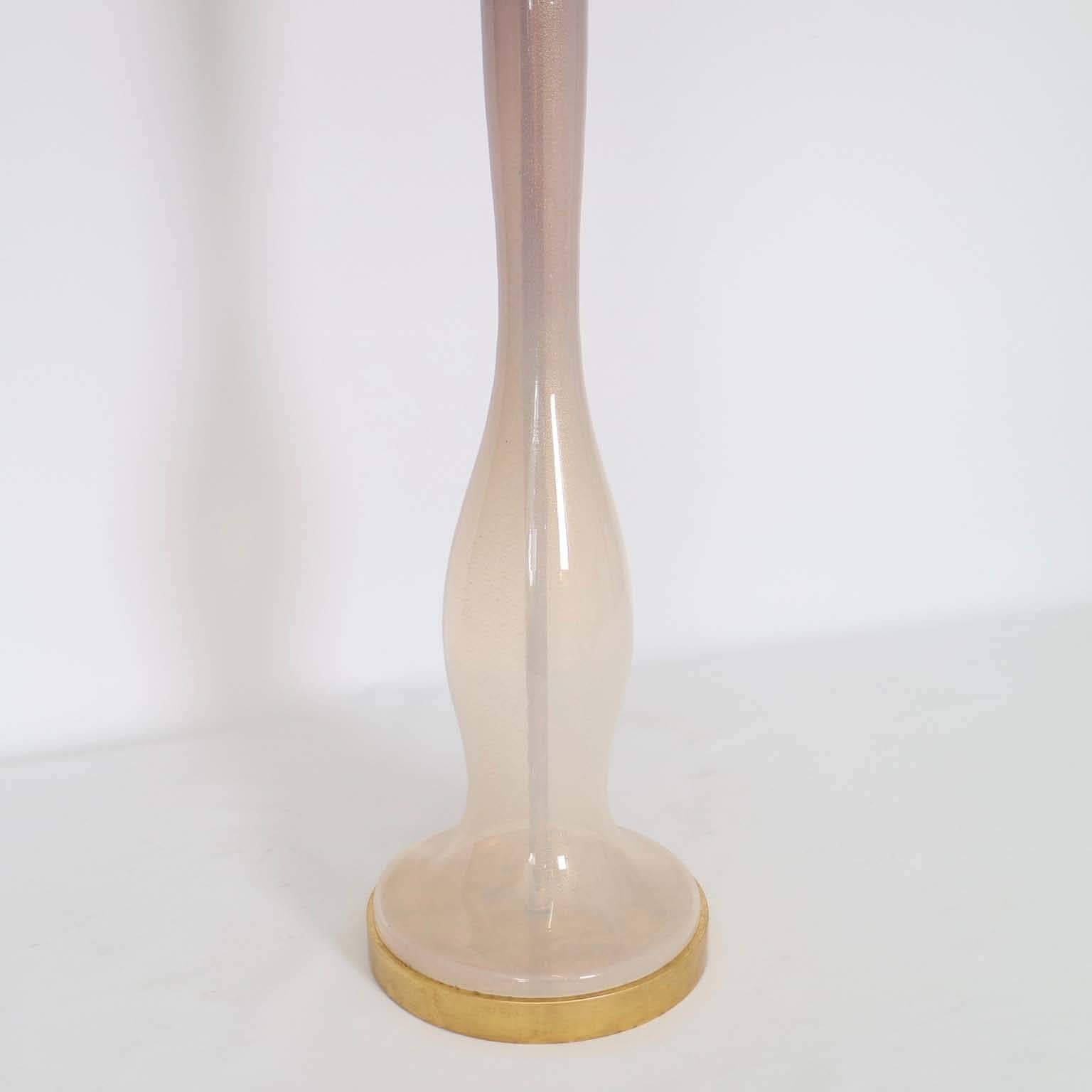 Gilt Restored Monumental Fratelli Toso Murano Glass Lamp