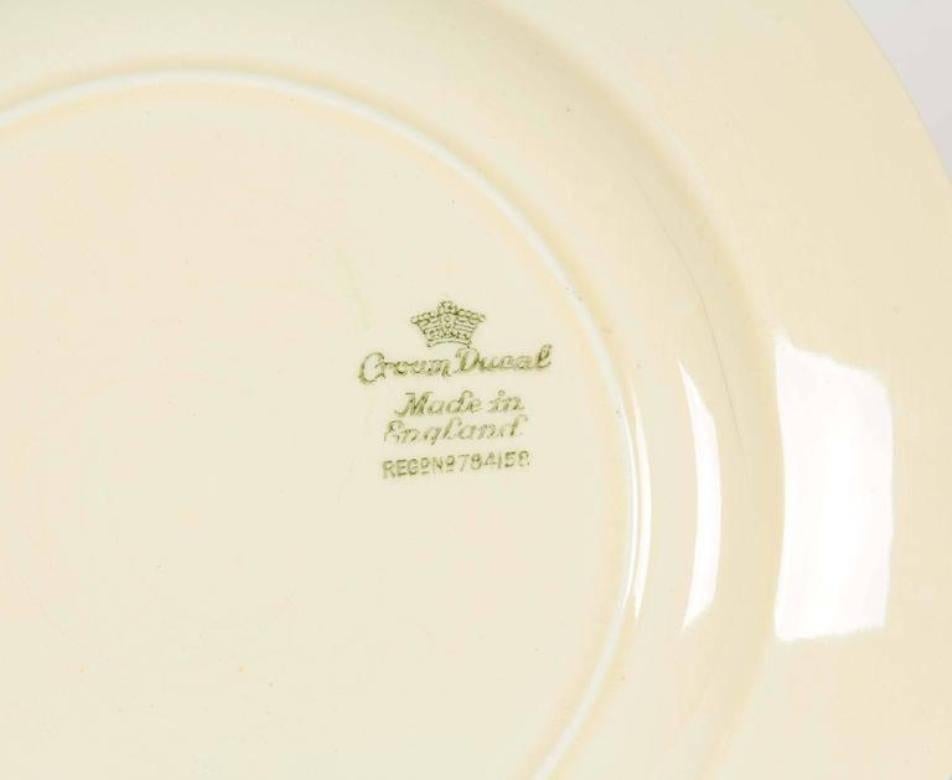 20th Century Four Crown Ducal Porcelain Cocktail Plates