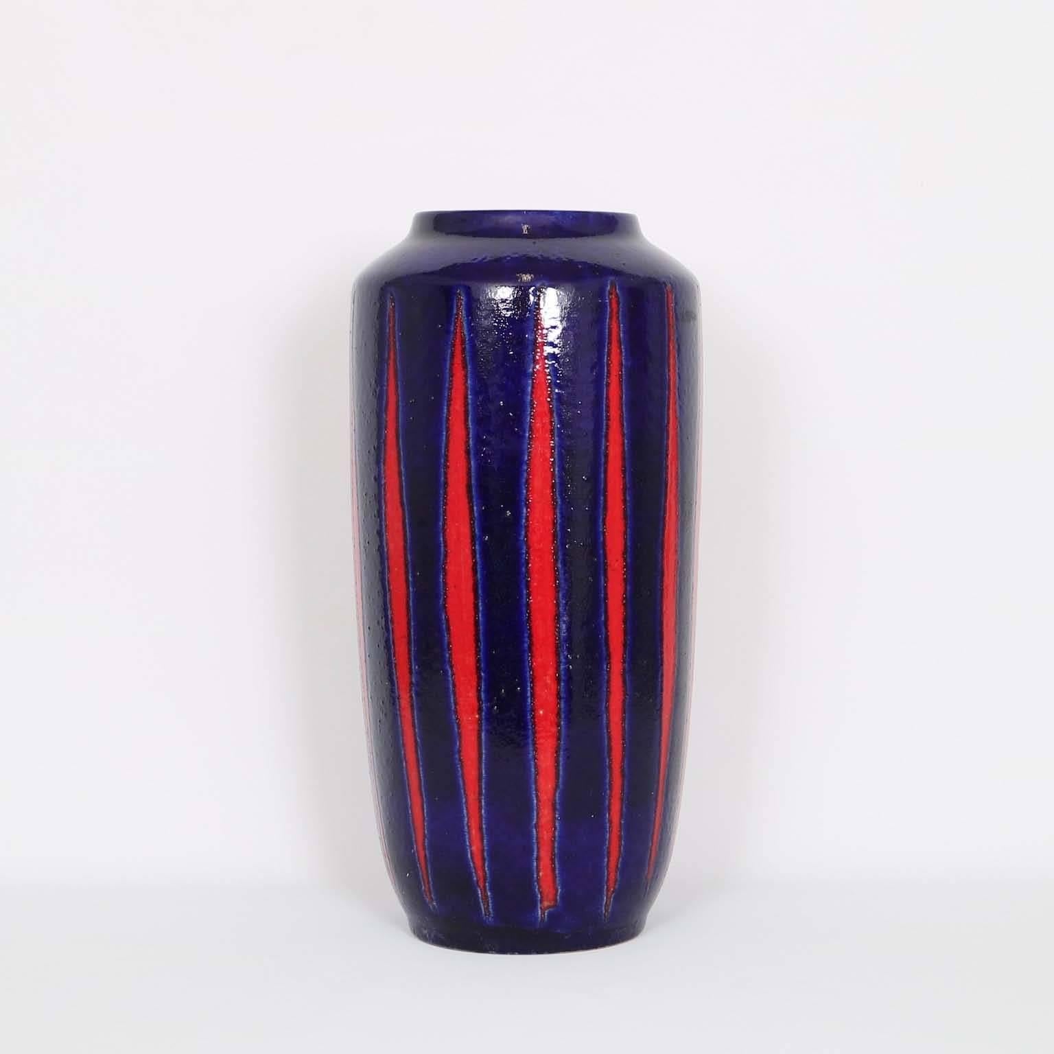 Set of Monumental Mid-Century Modern West German Pottery Vases In Excellent Condition In New York, NY