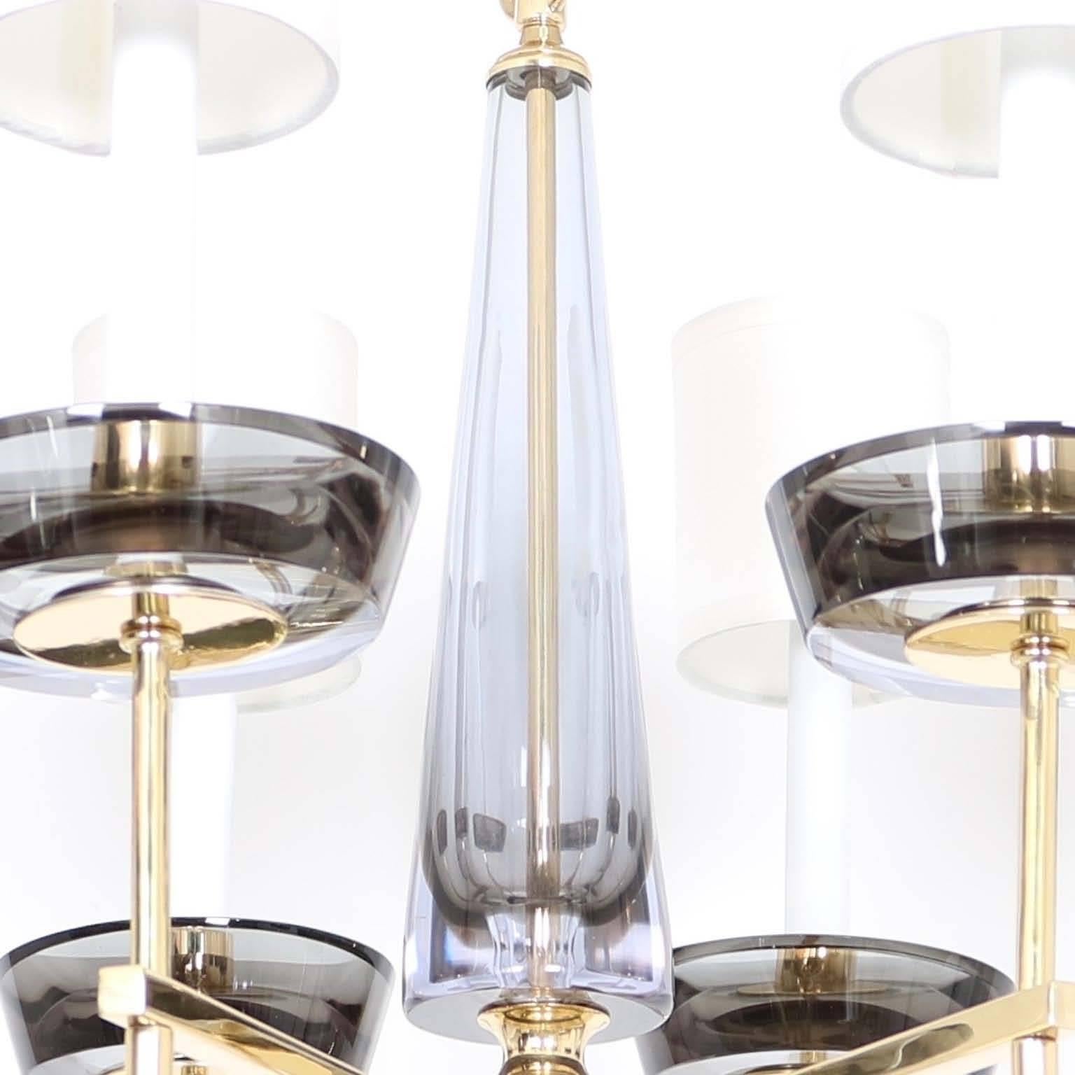 Italian Alexandrite Murano Glass Chandelier, Attributed to Seguso
