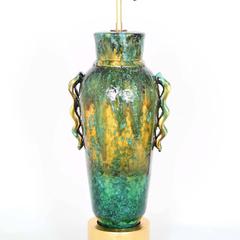 MCM Glazed Ceramic Lamp