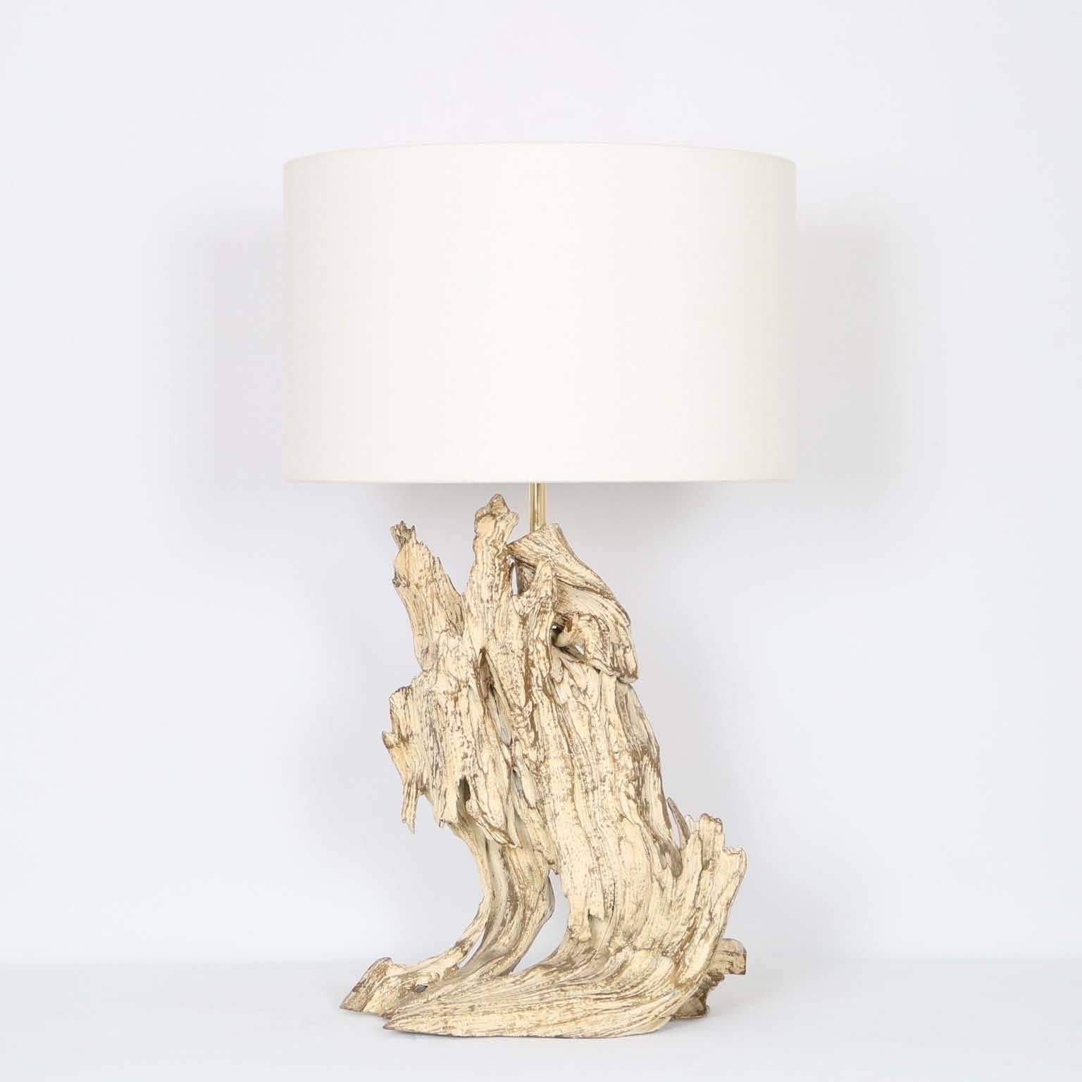Restored Mid-Century Modern Driftwood Lamp In Good Condition In New York, NY