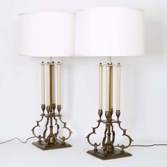 Stiffel Lamps by Tommi Parzinger, Pair