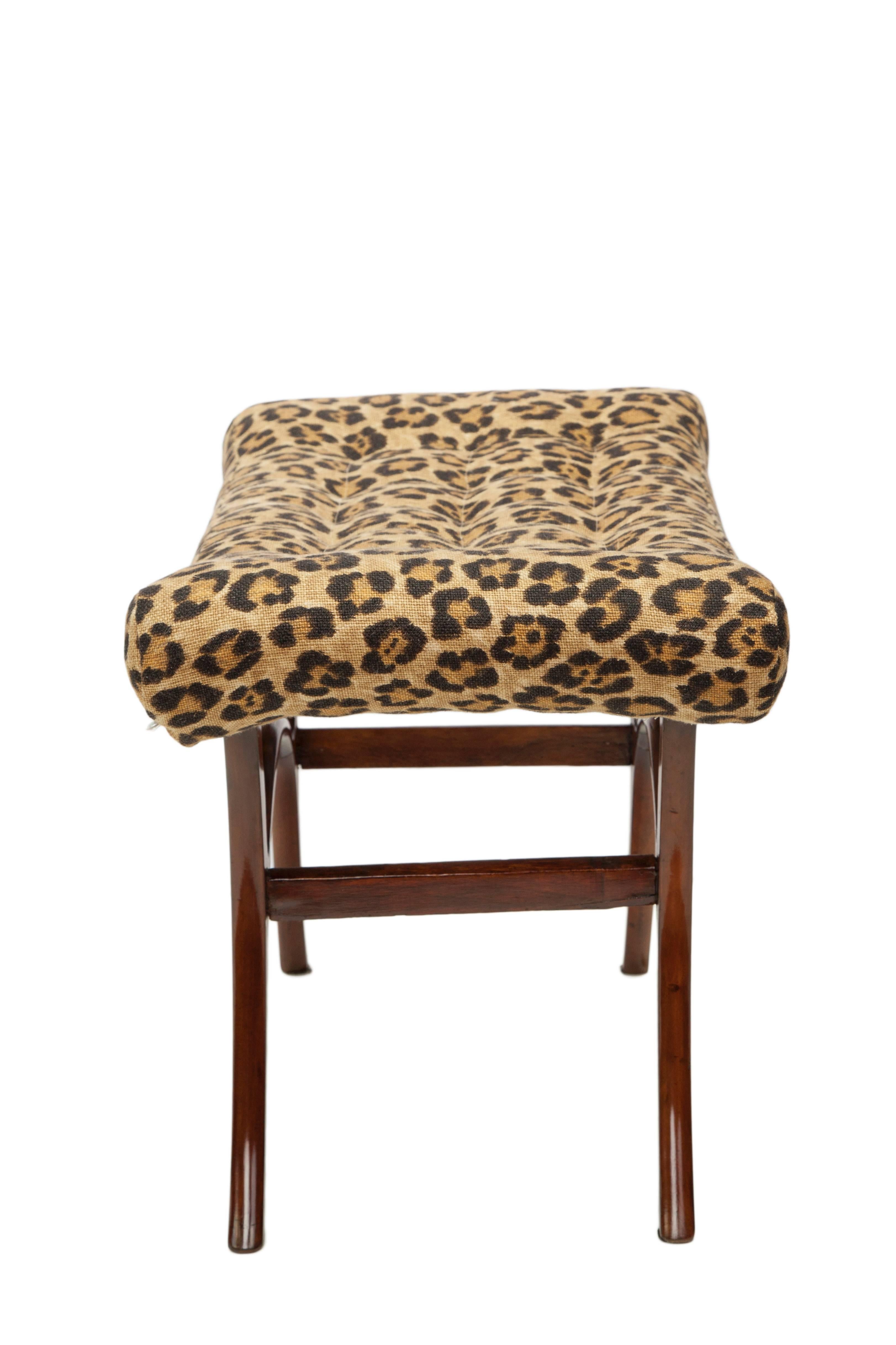 leopard print bench