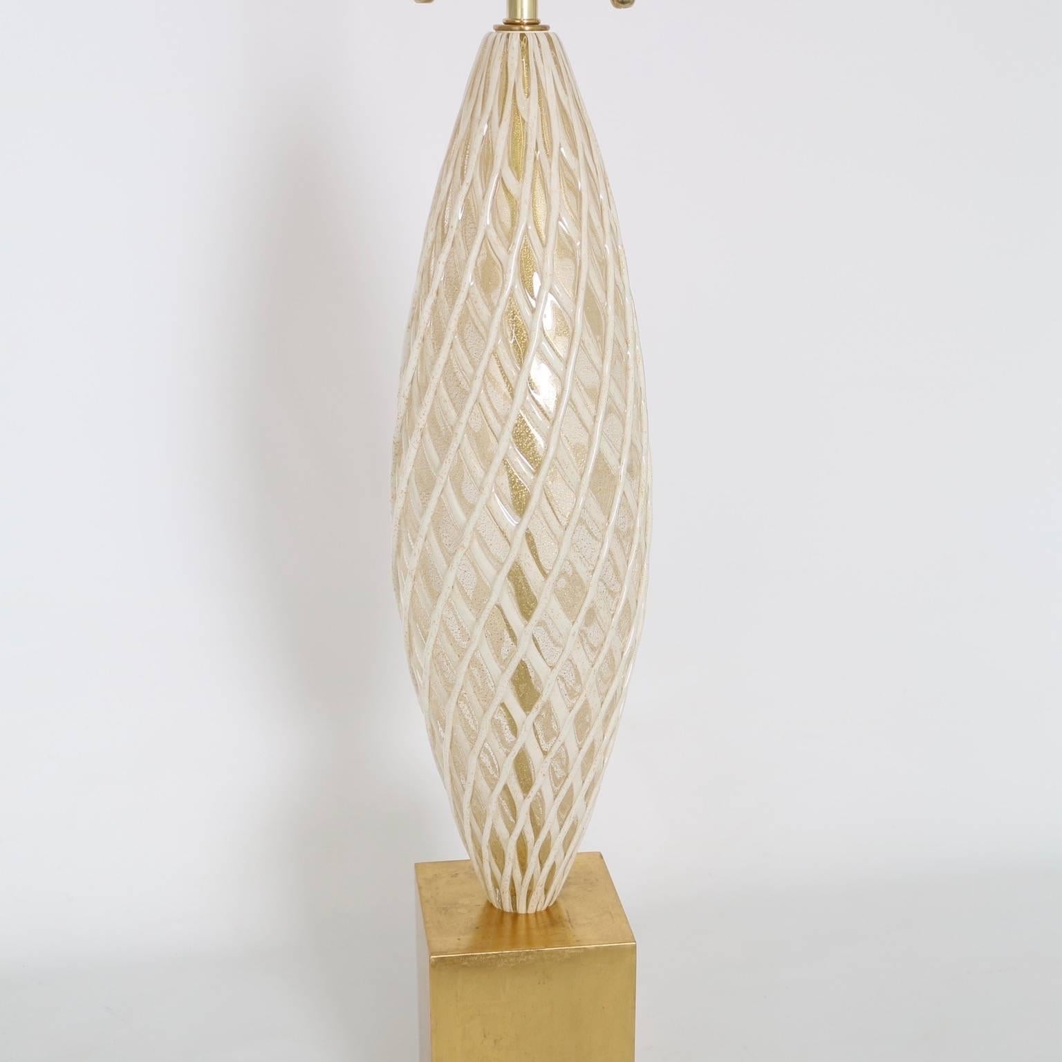 Mid-Century Modern Murano Lamp by Venini In Excellent Condition In New York, NY