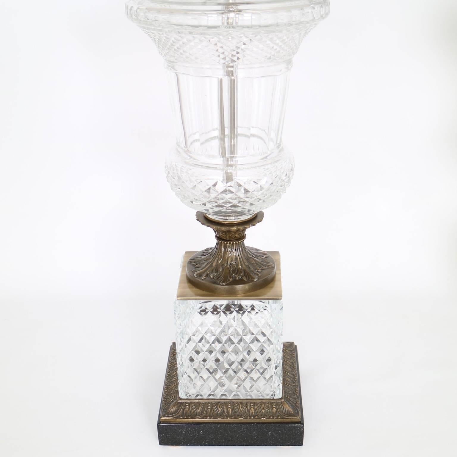 hollywood regency glass lamps