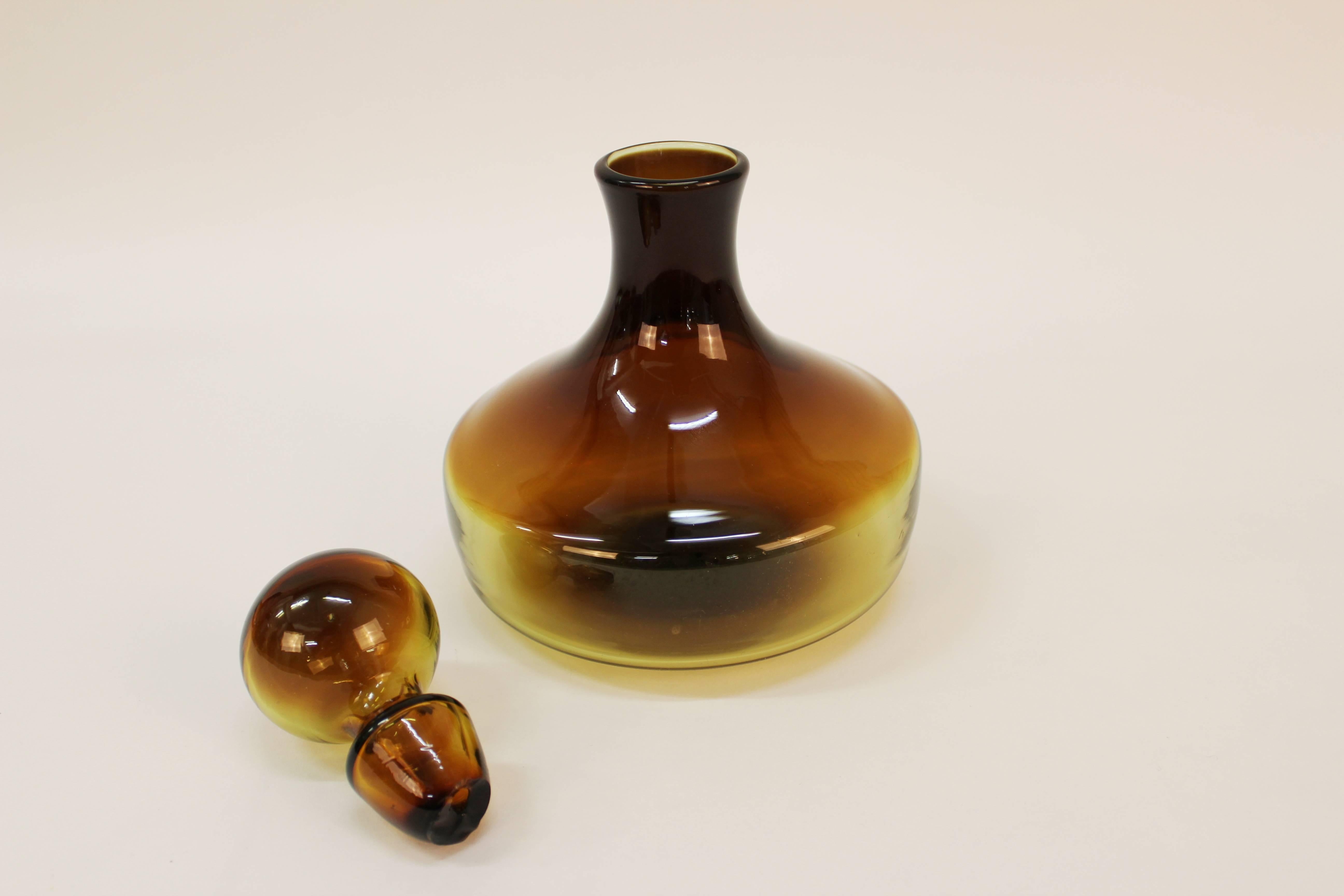 American Set of Six Tom Connally Blown Glass Decanters for Greenwich Flint-Craft