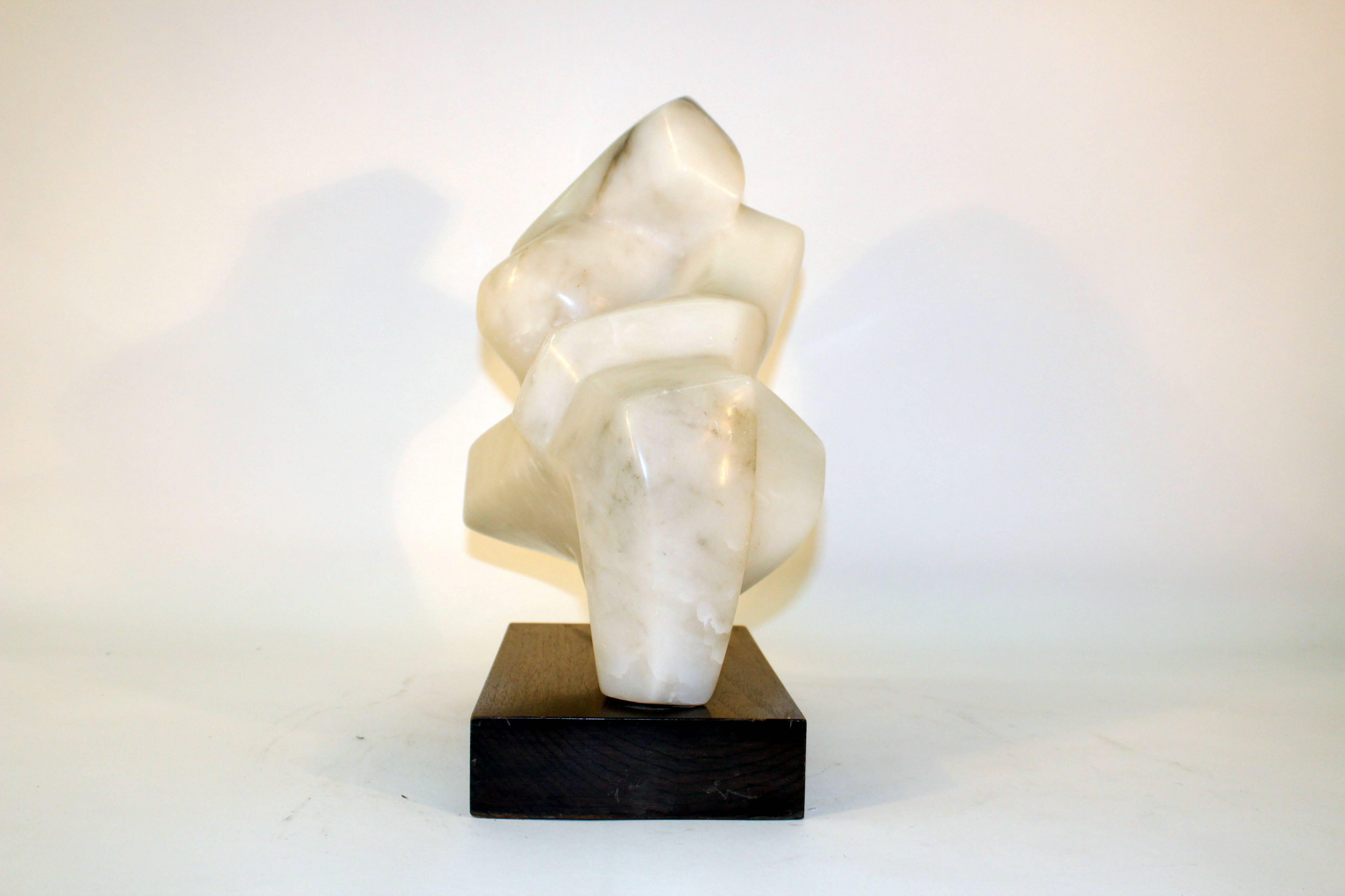 Modern Abstract Sculpture in Alabaster