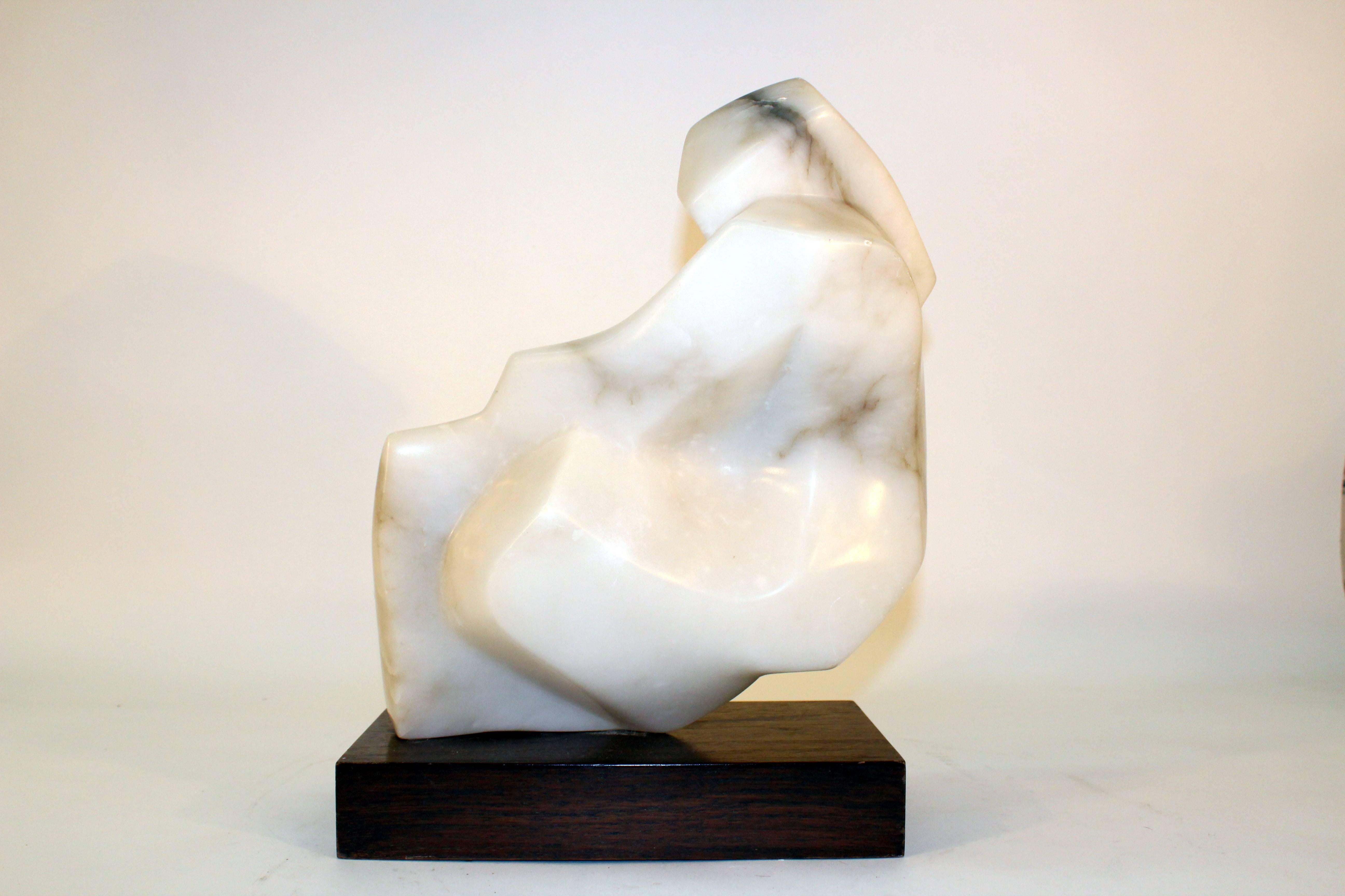 20th Century Abstract Sculpture in Alabaster