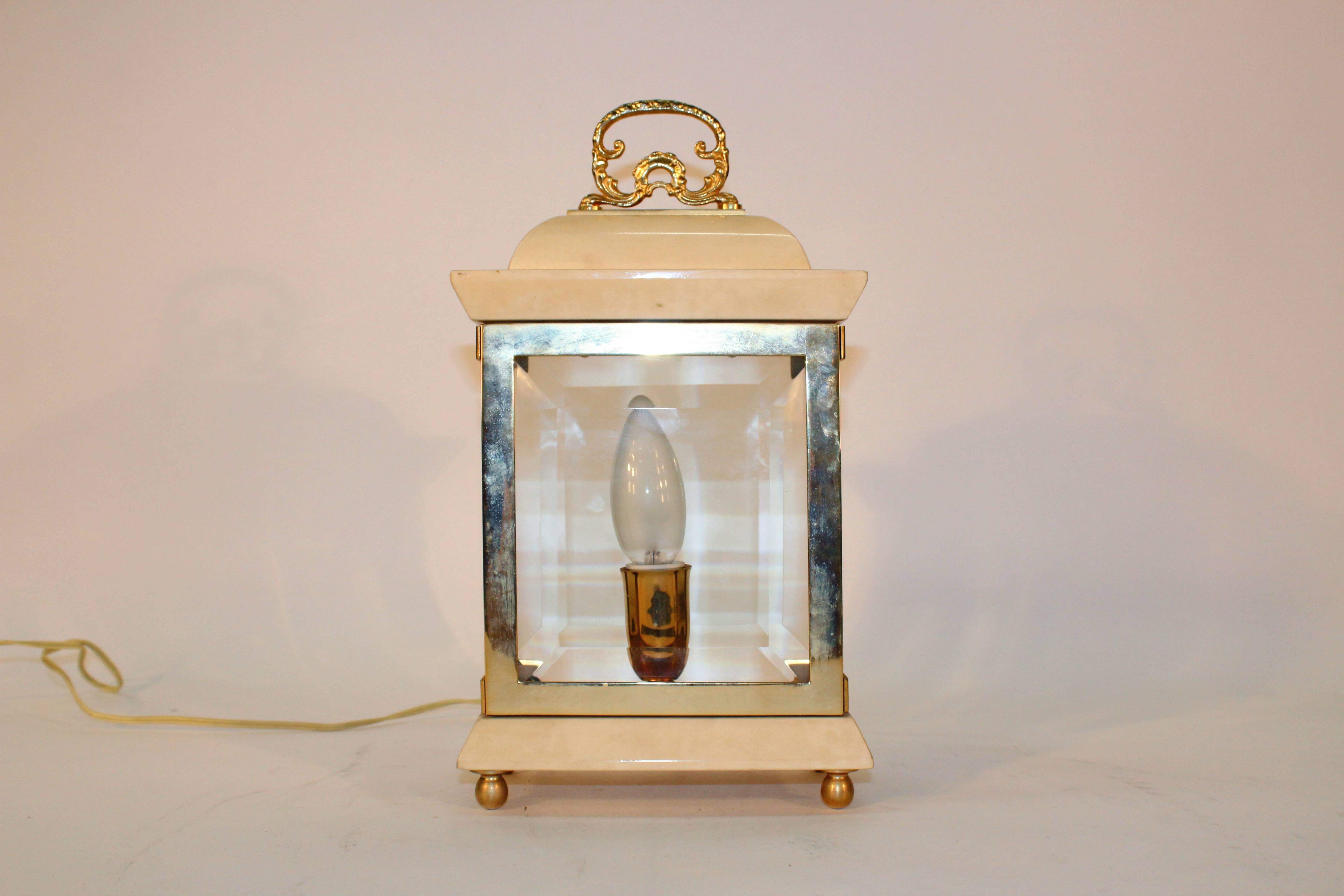 Italian Aldo Tura Lantern Table Lamp For Sale