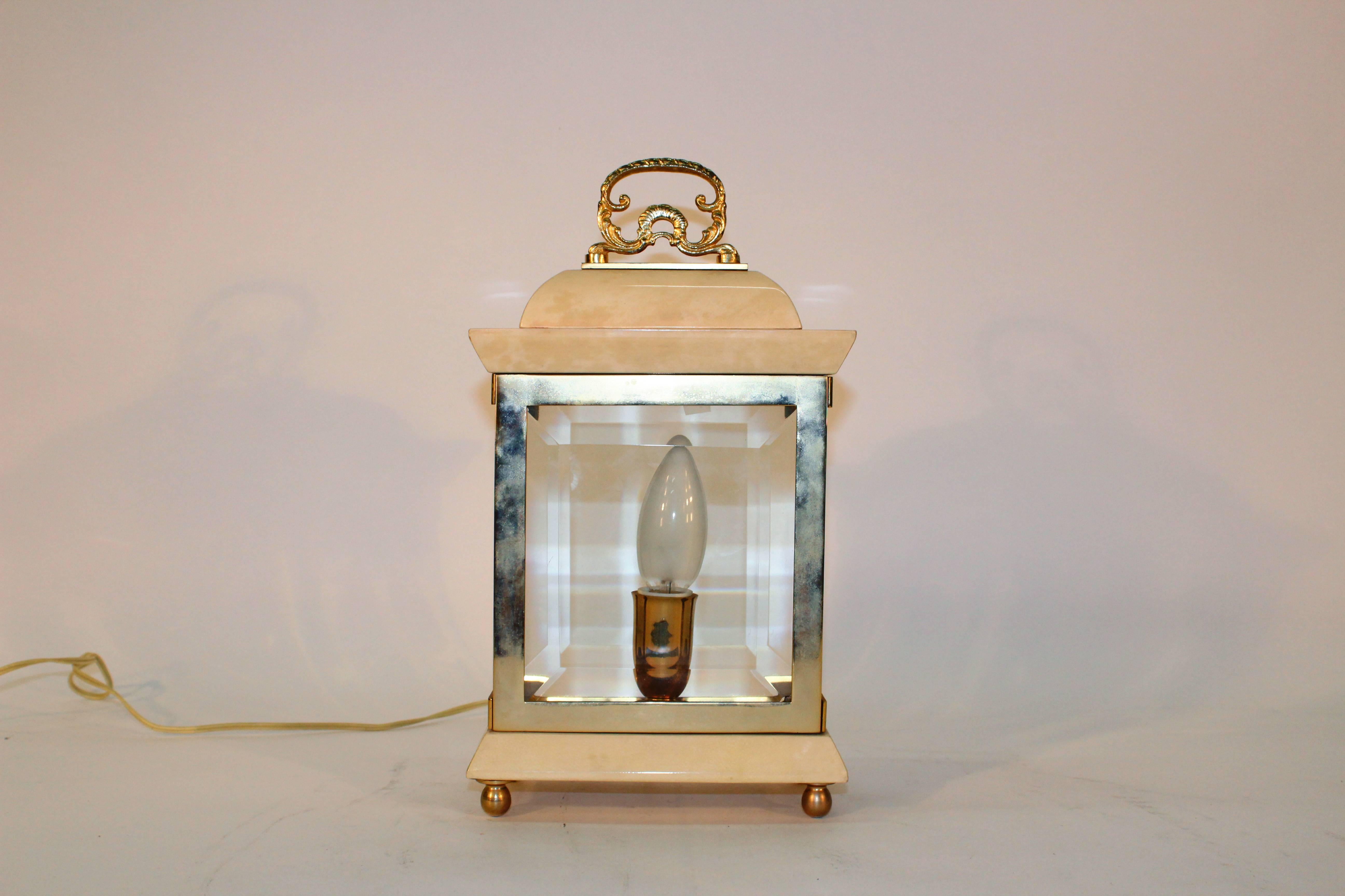 20th Century Aldo Tura Lantern Table Lamp For Sale