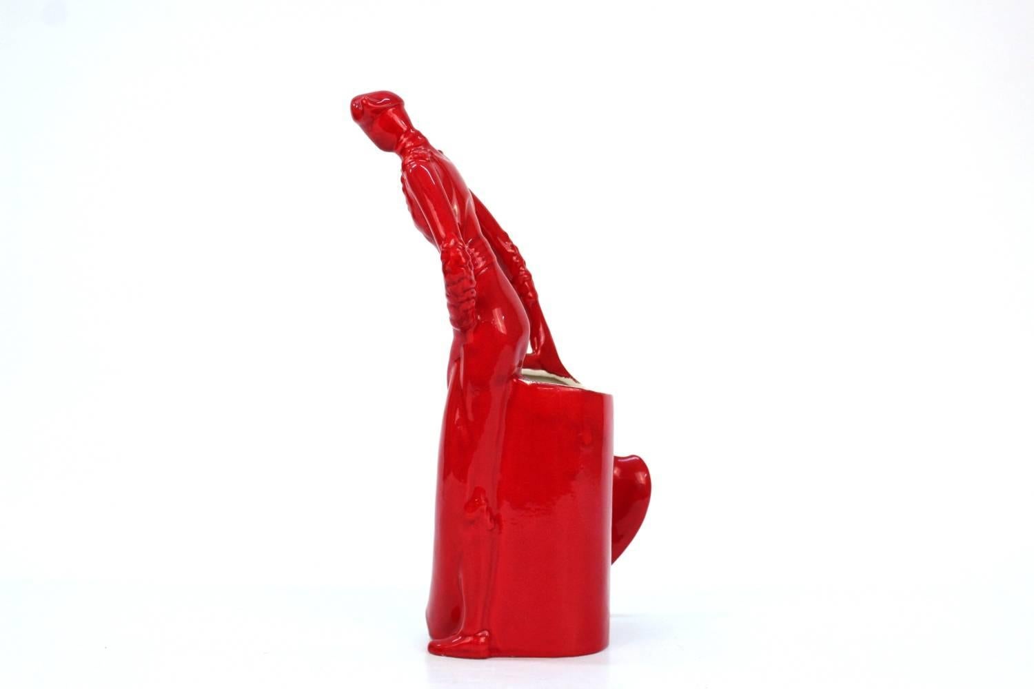 Mid-Century Modern Red Matador Vase by Royal Haeger Pottery