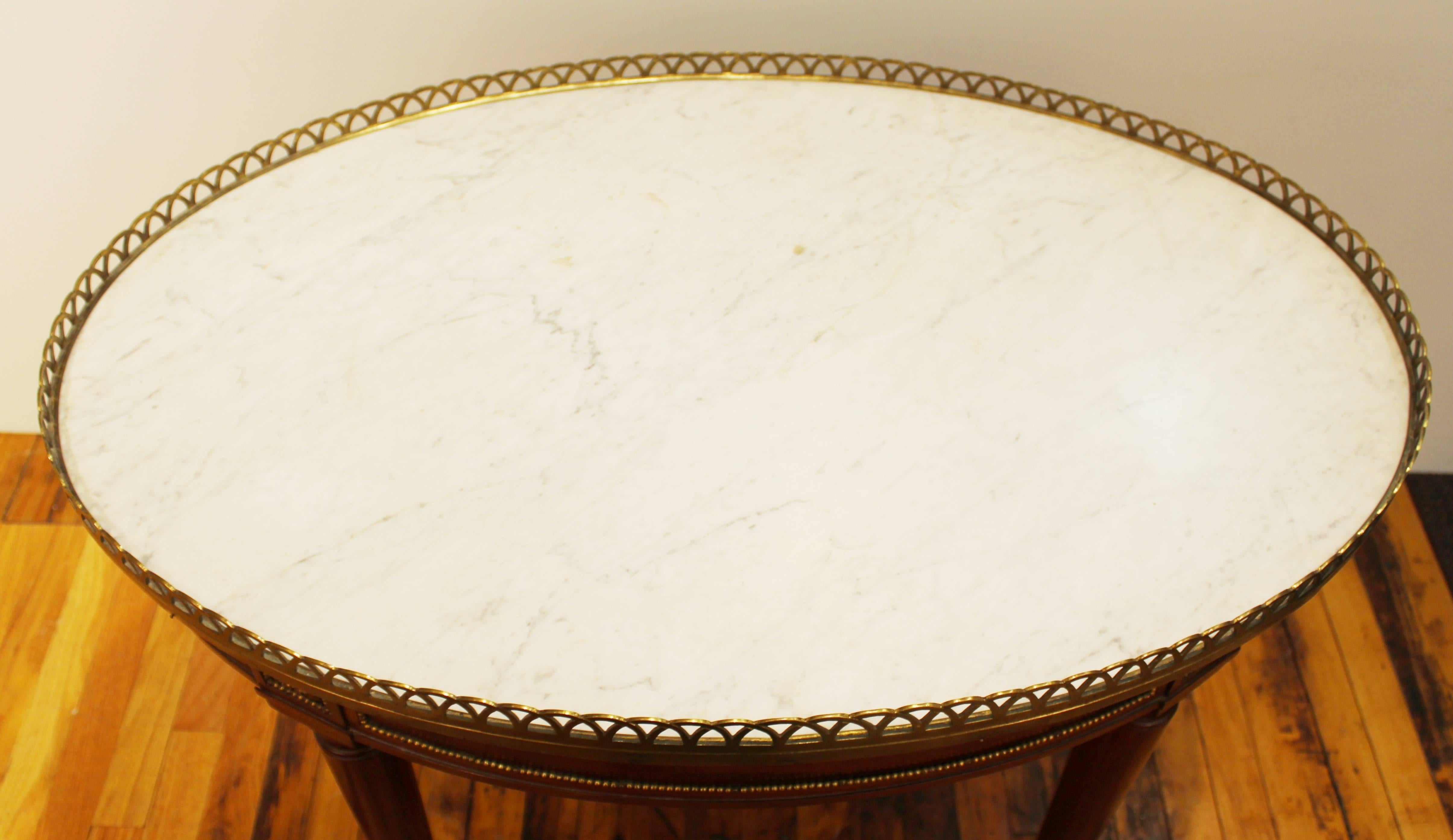 18th Century Marble-Top Mahogany Table by Georges Jacob In Good Condition In New York, NY