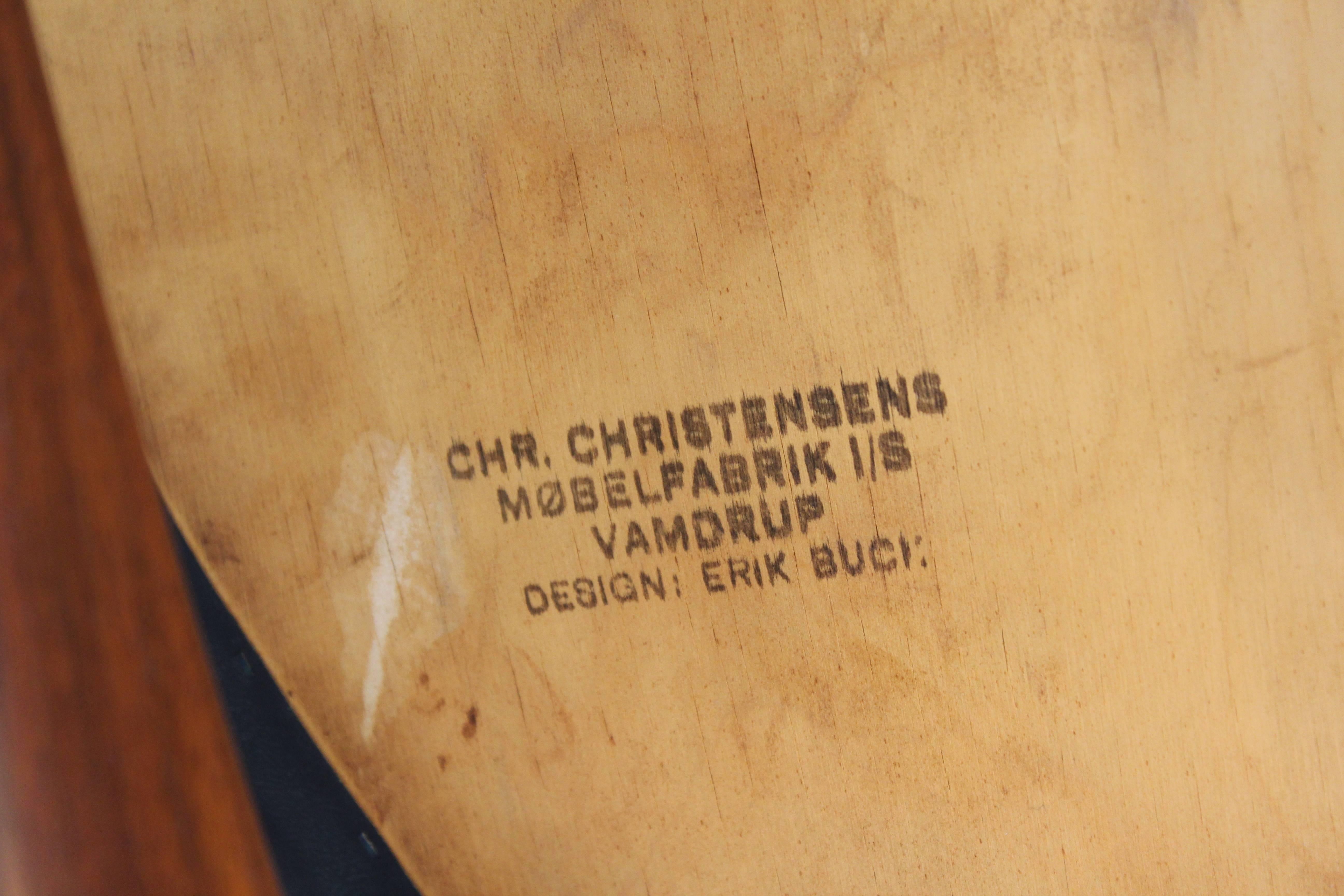 Set of Six Erik Buck for Chr. Christiansen Dining Chairs 4
