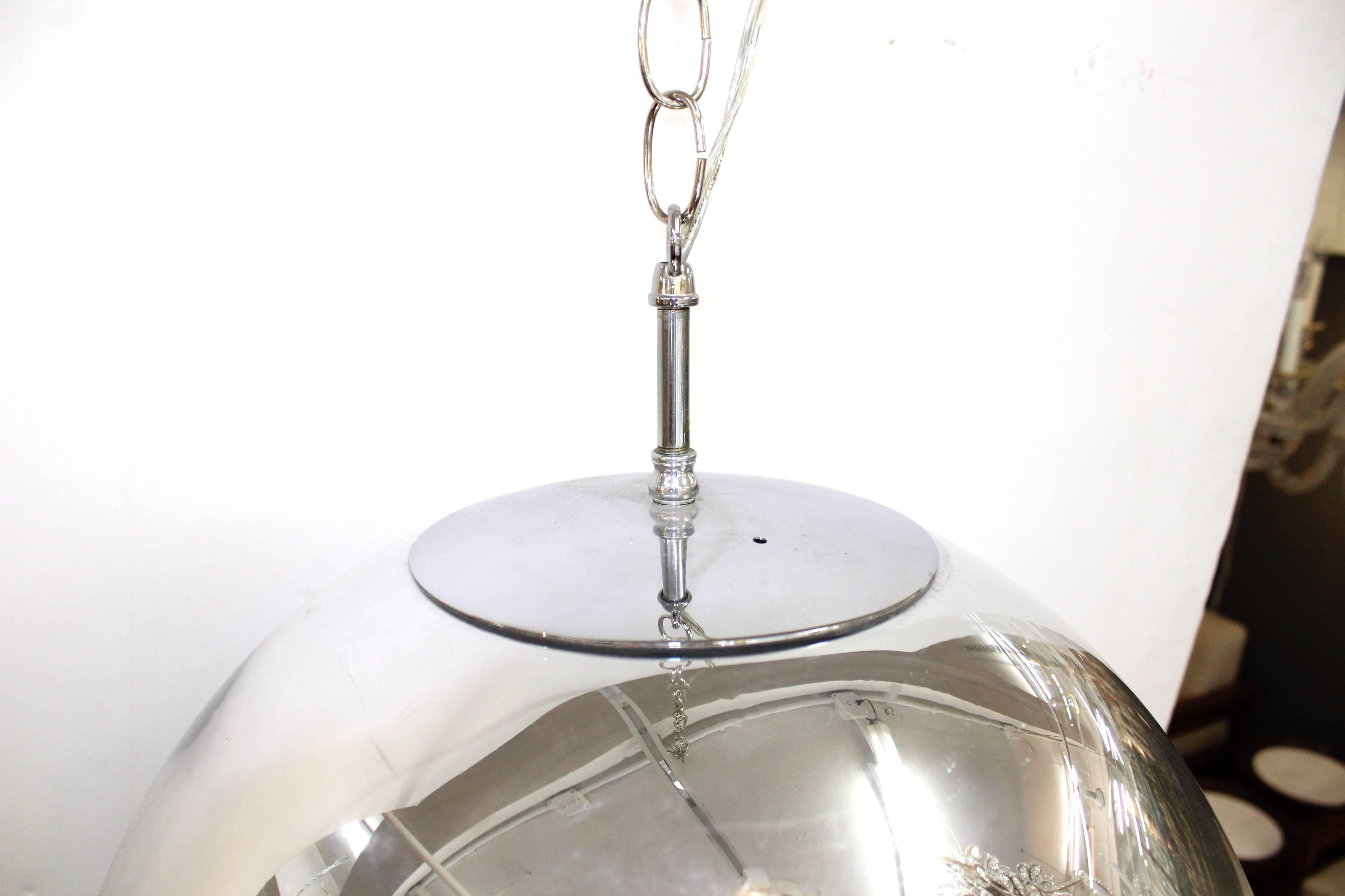 Glass Mid-Century Globe Pendant