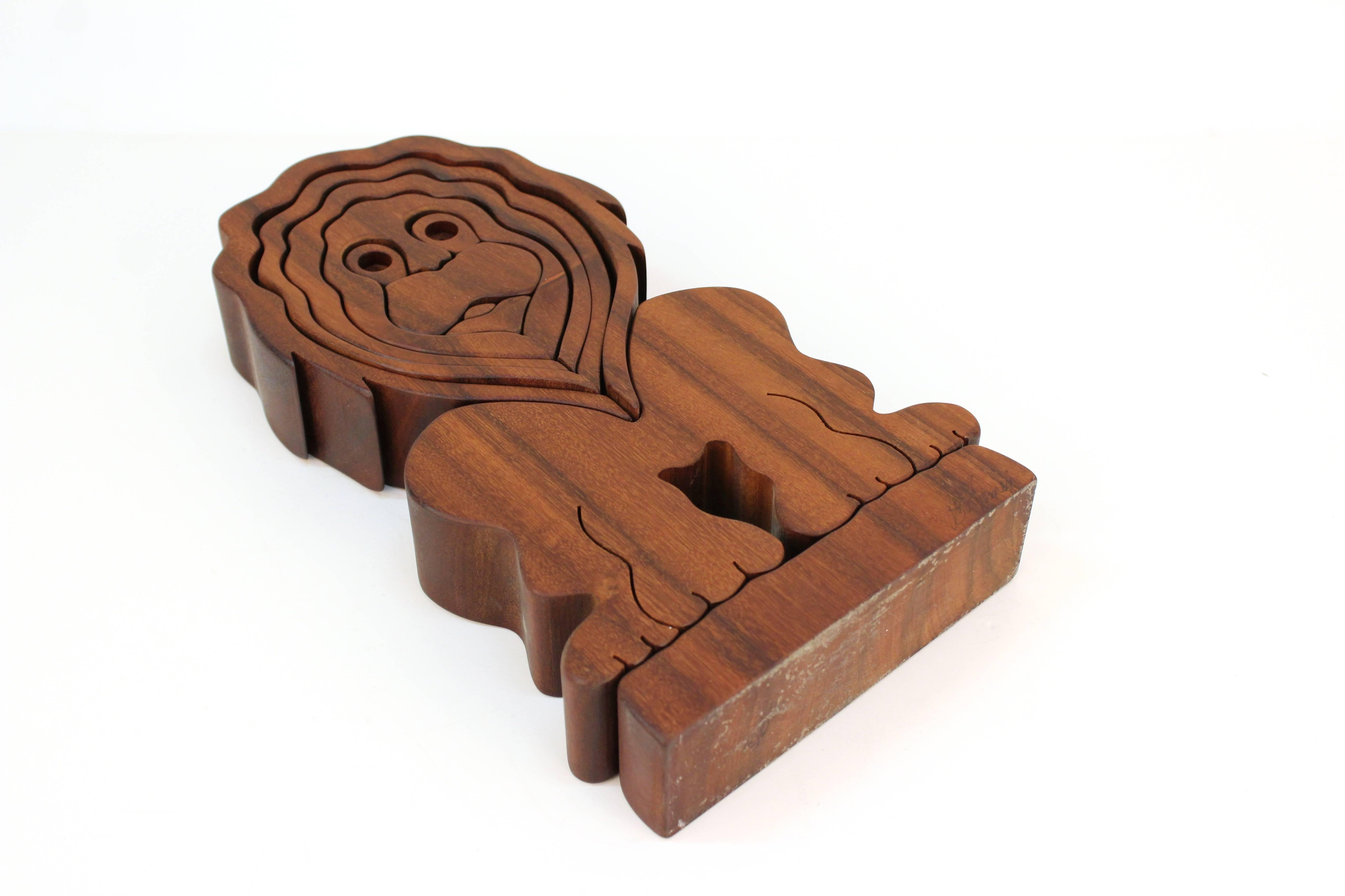 Wood Bob Ameri Puzzle Sculpture