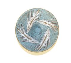 Gorka Livia Glazed Clay Footed Dish with Fish Motif