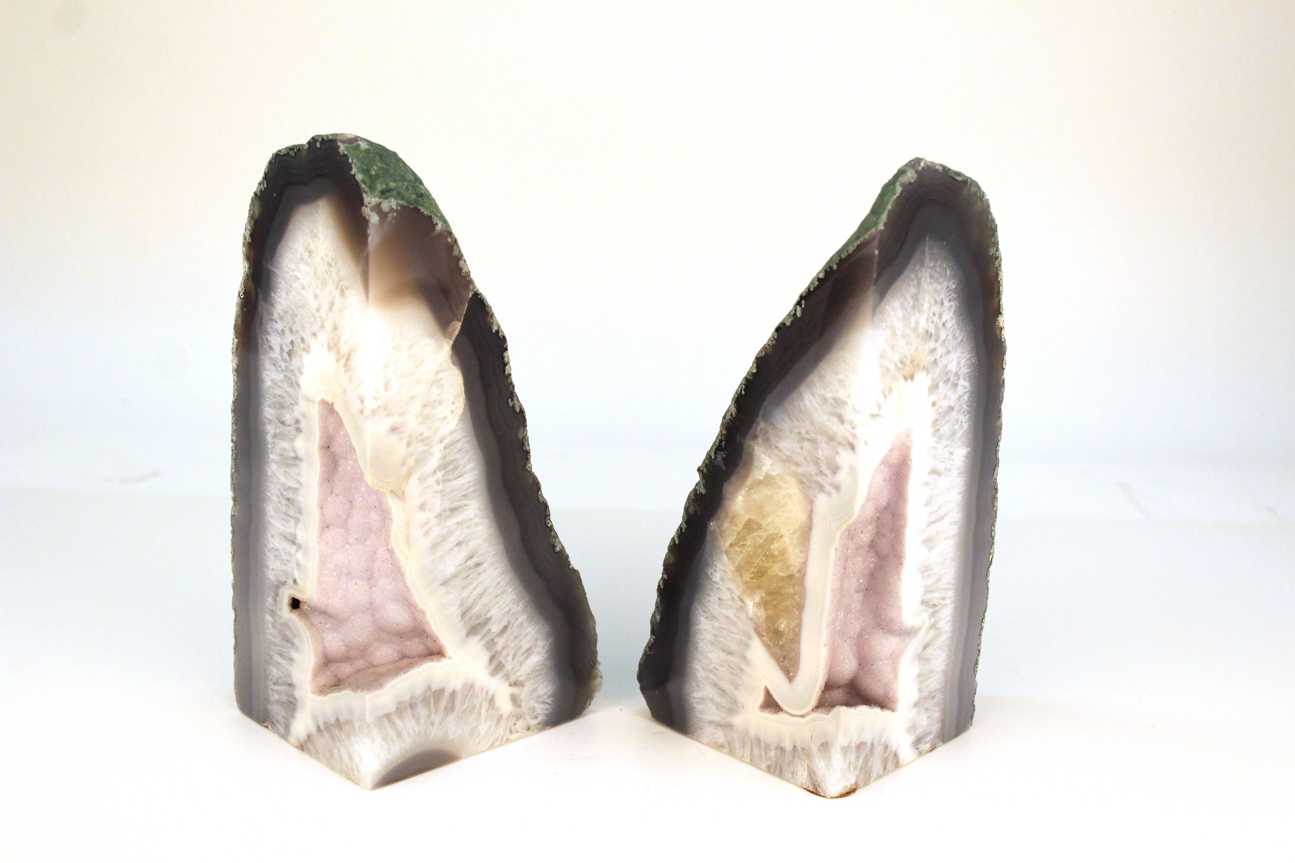 Agate Bookends In Good Condition In New York, NY