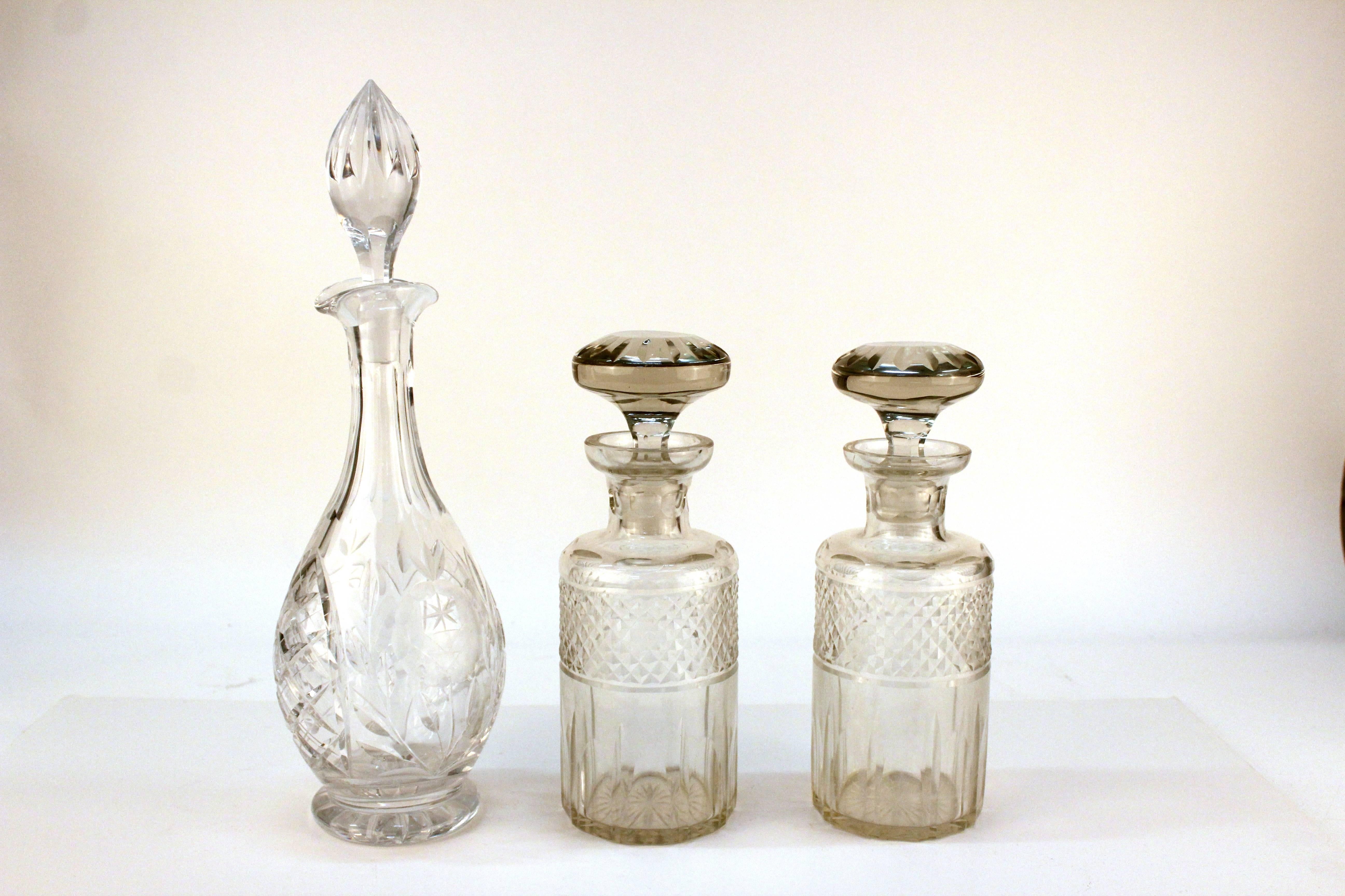 Set of Three Decanters In Good Condition In New York, NY