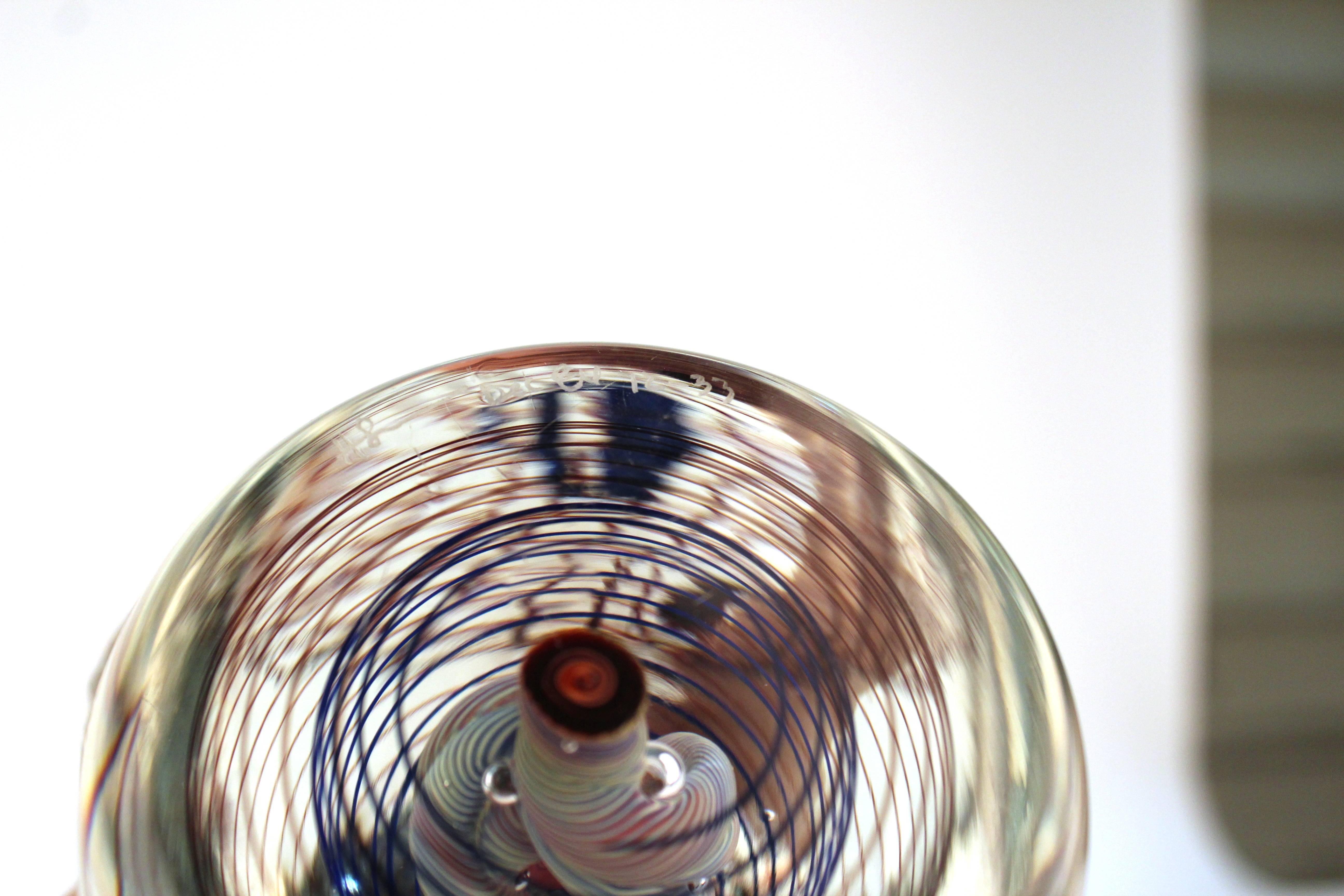 Spiral Art Glass Object 1