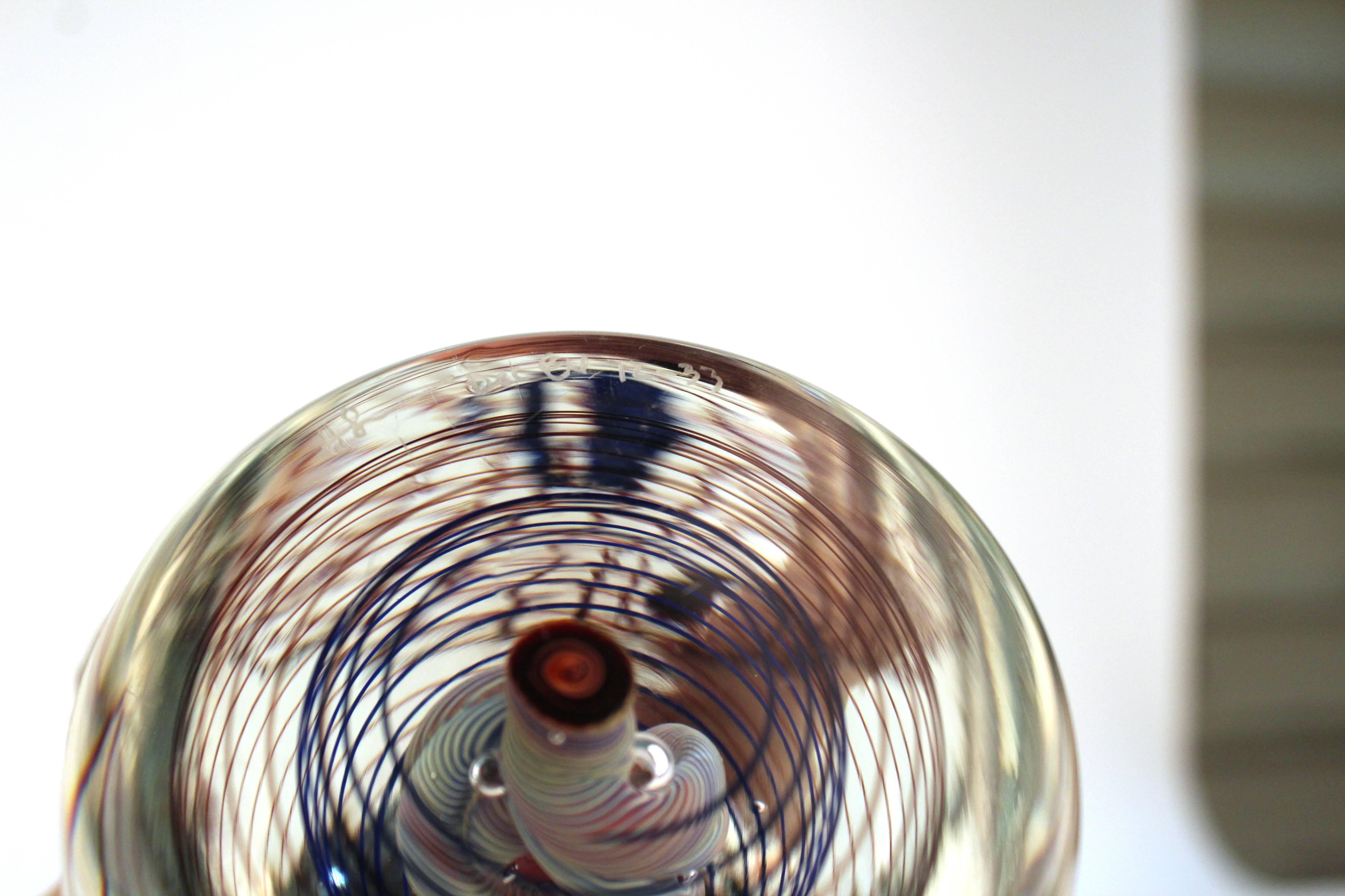 Spiral Art Glass Object 2