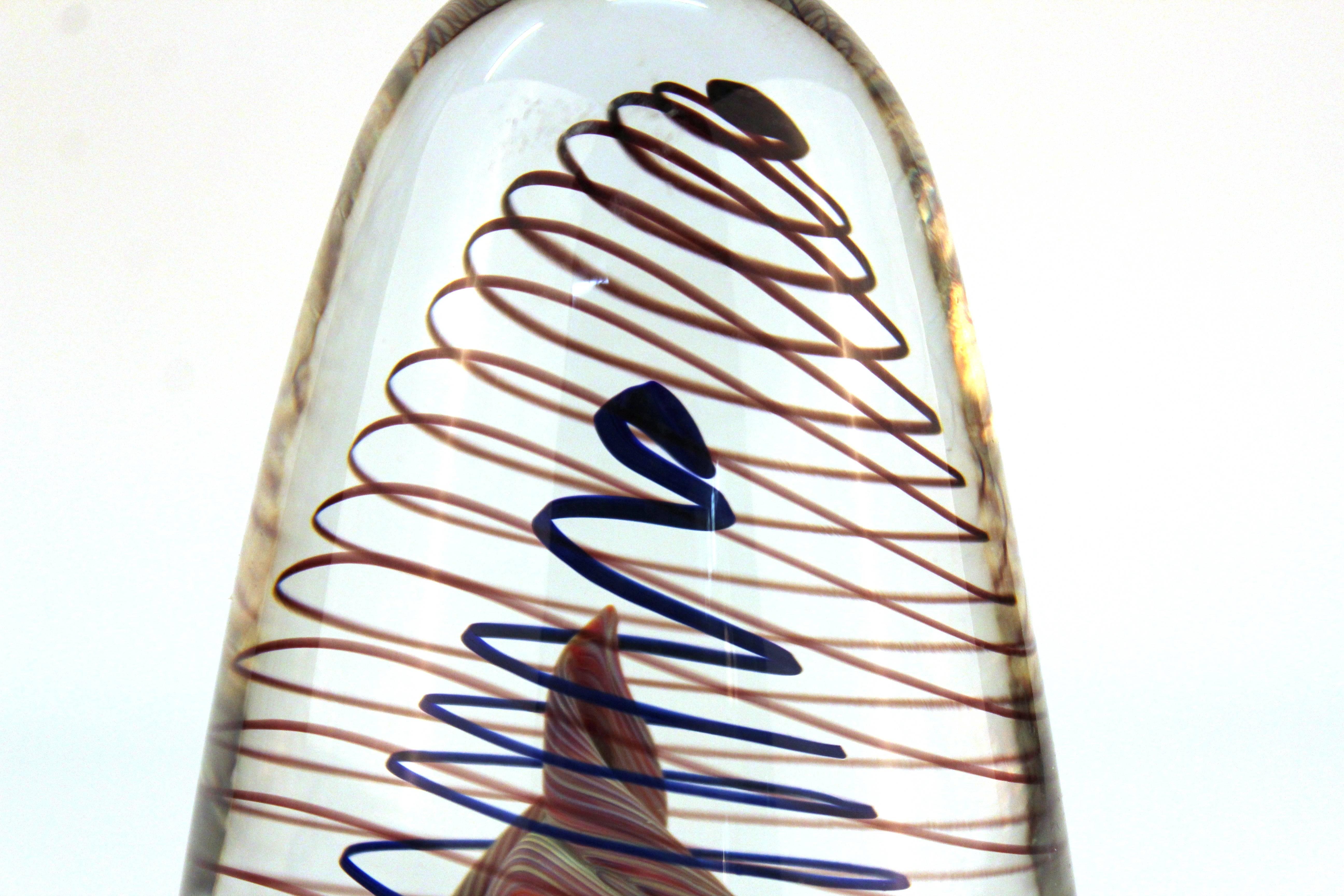 Spiral Art Glass Object 3