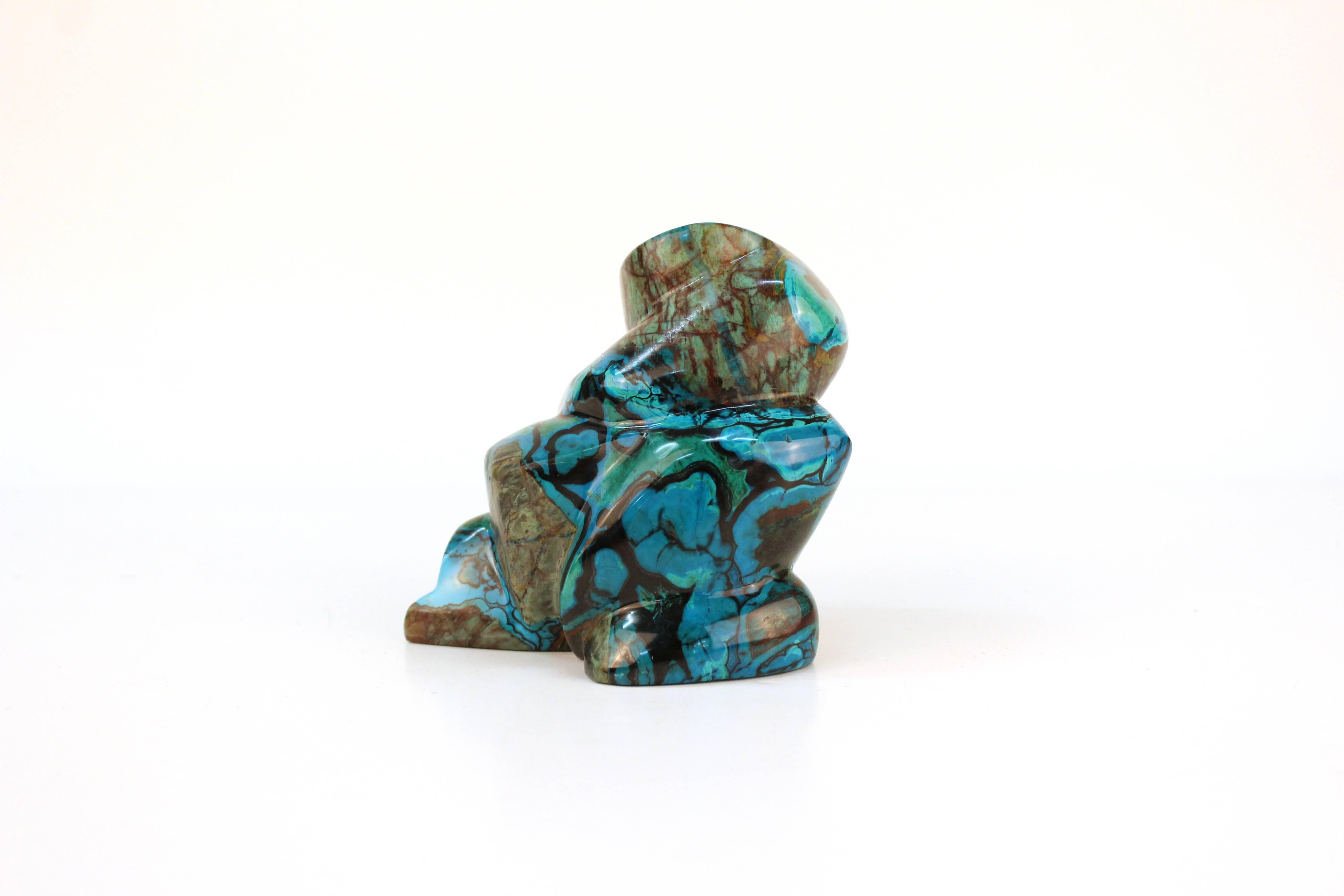 20th Century Azurite Abstract Carving