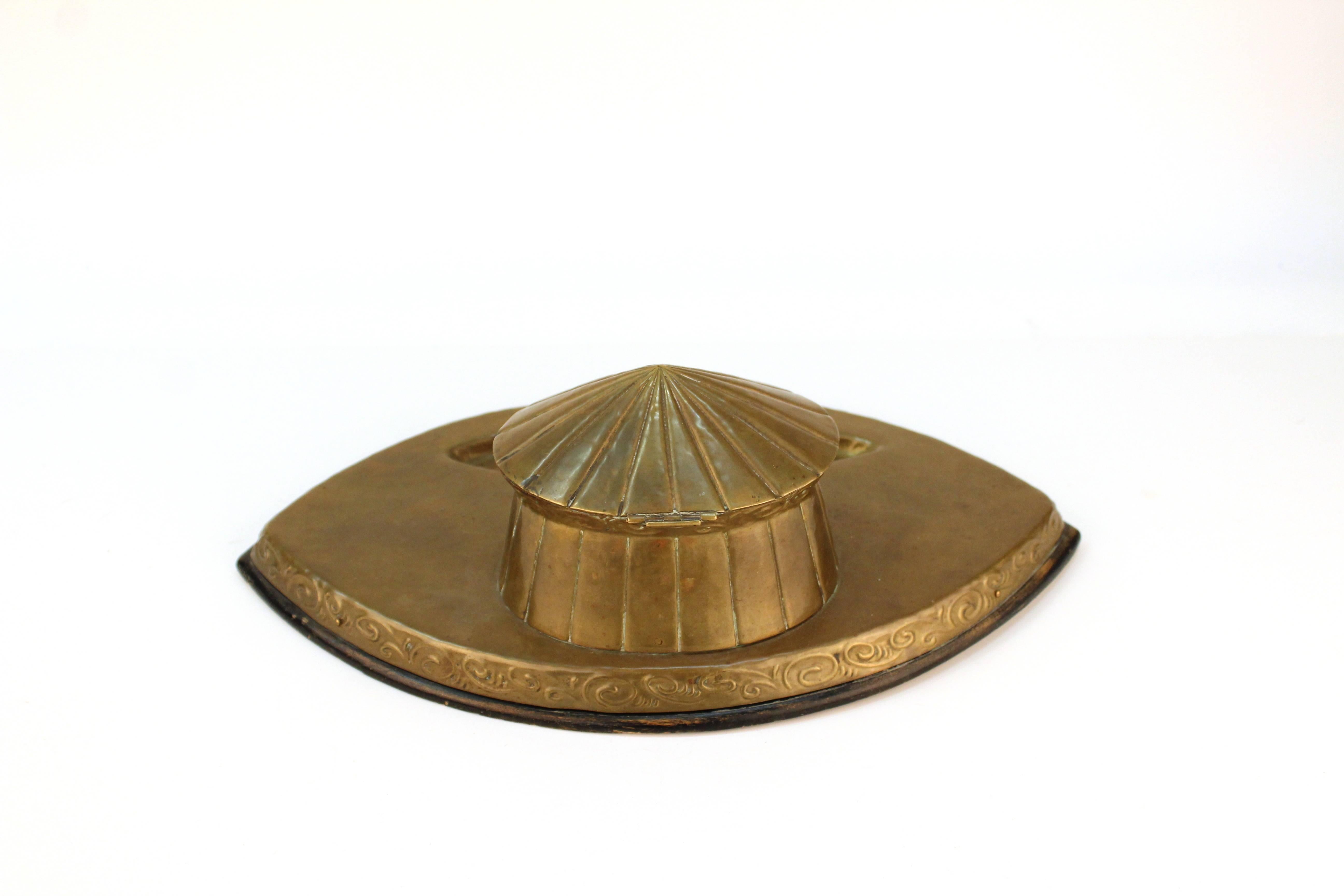 Arts and Crafts Arts & Crafts Movement Brass Inkwell