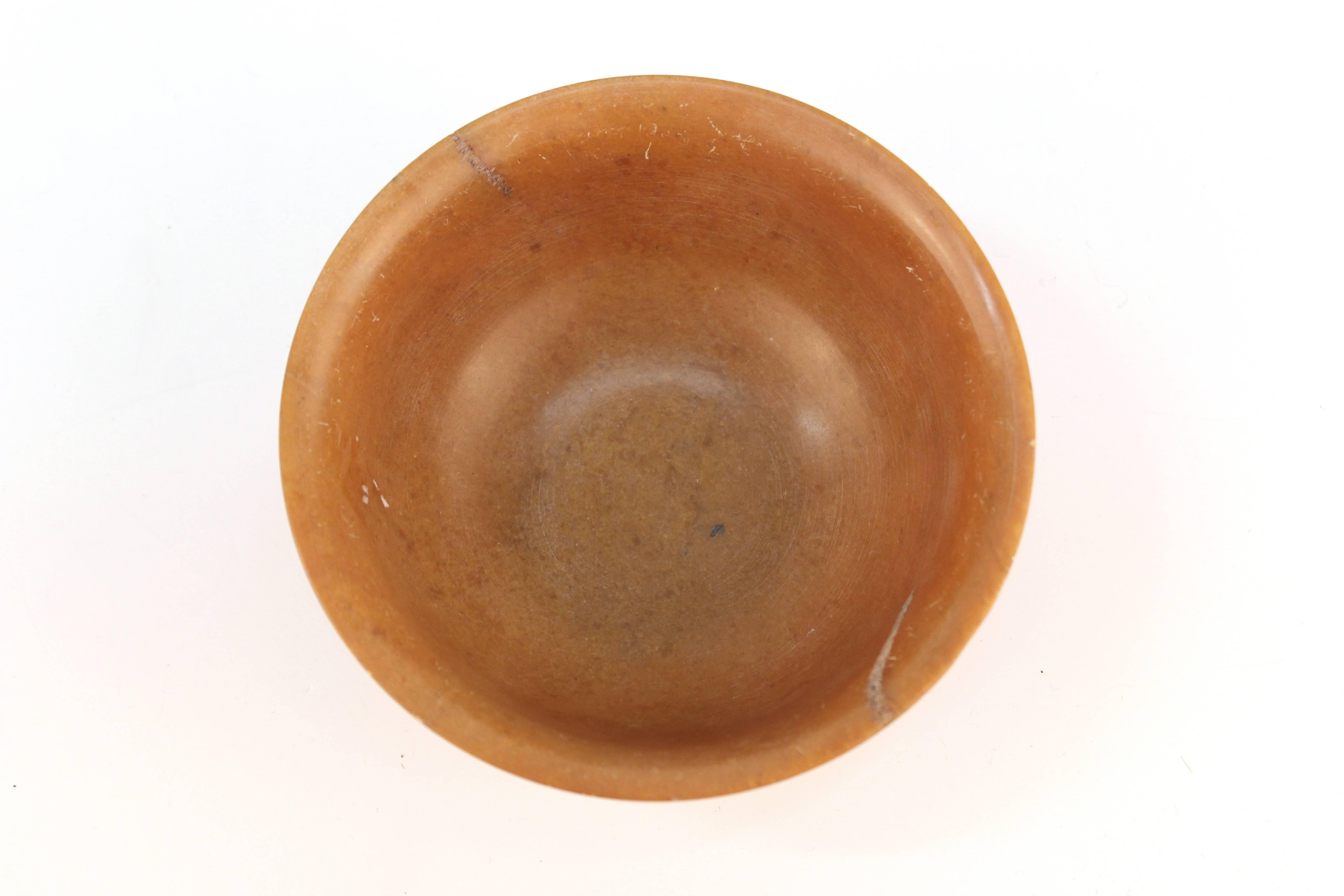Chinese Soapstone Bowl with Landscapes 1