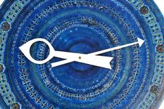 Rimini Blue Ceramic Clock by Bitossi