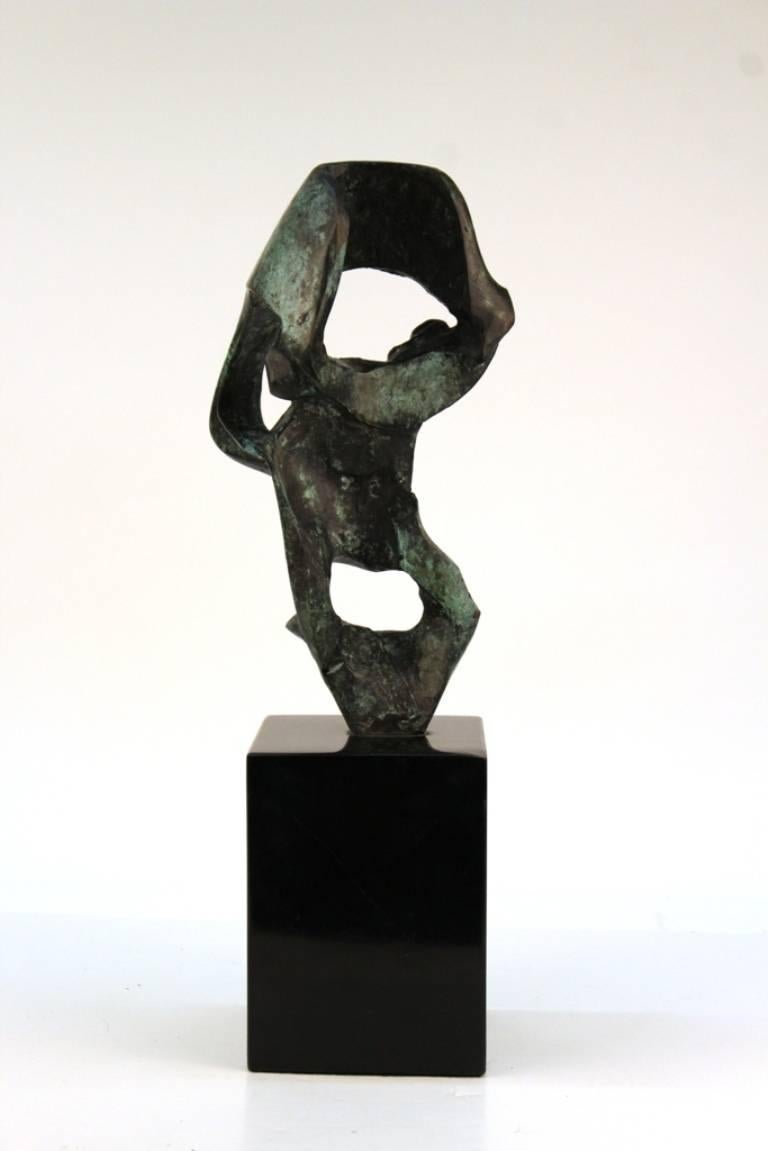 Know LKS Abstract Sculpture in Bronze and Marble In Excellent Condition In New York, NY