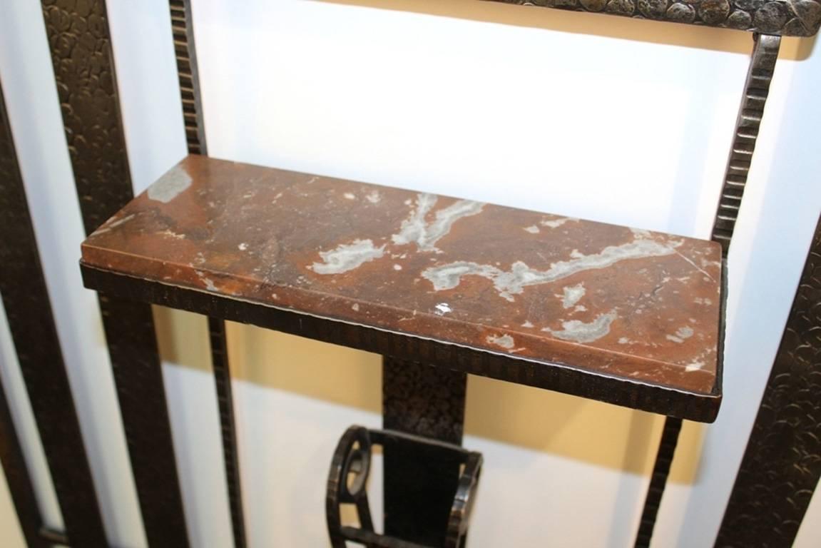 Iron Hall Tree Mirror with Rose Motif at 1stDibs bamboo hall tree