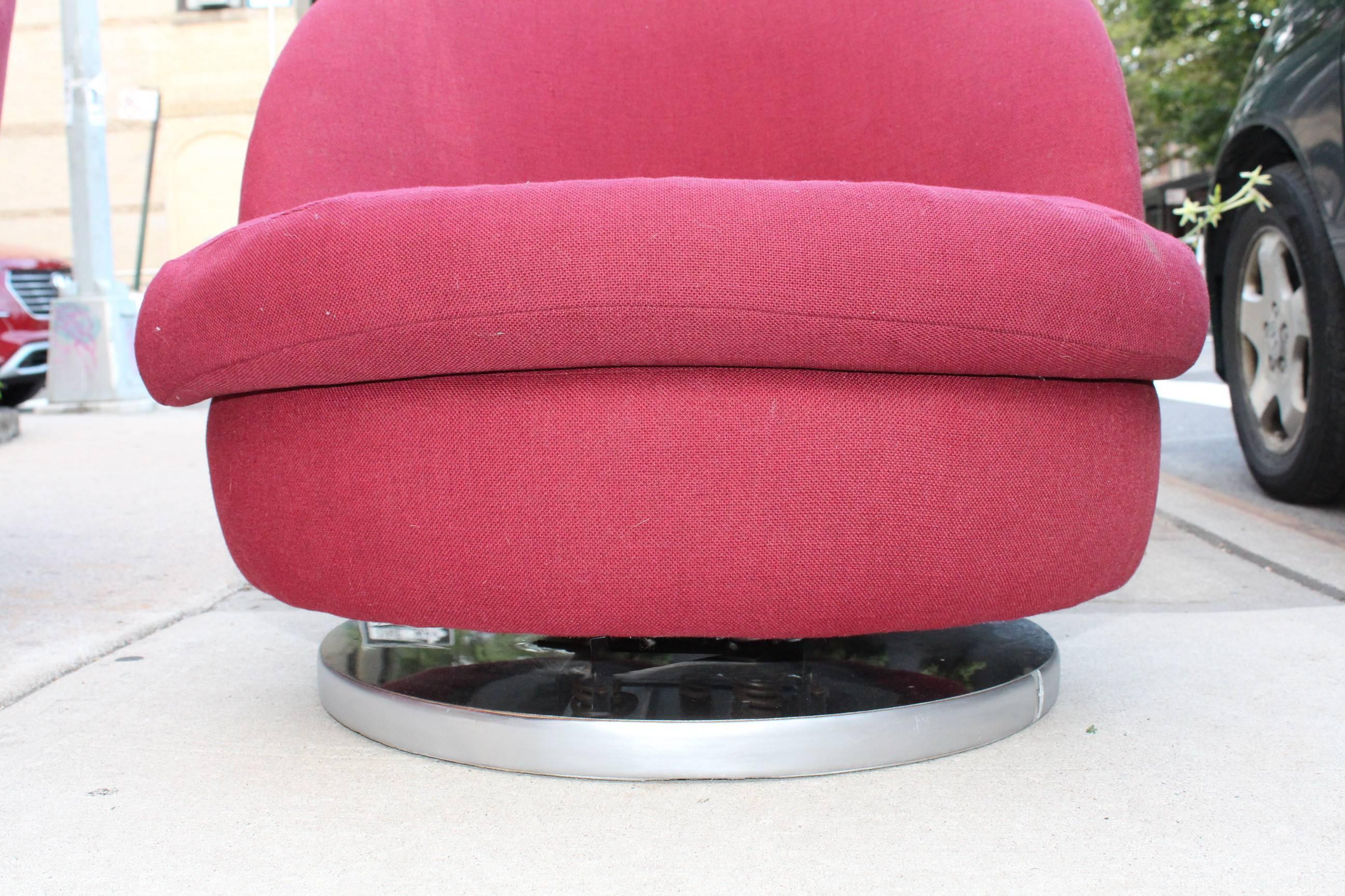 Mid-Century Modern Milo Baughman for Thayer Coggin Swivel Lounge Chairs