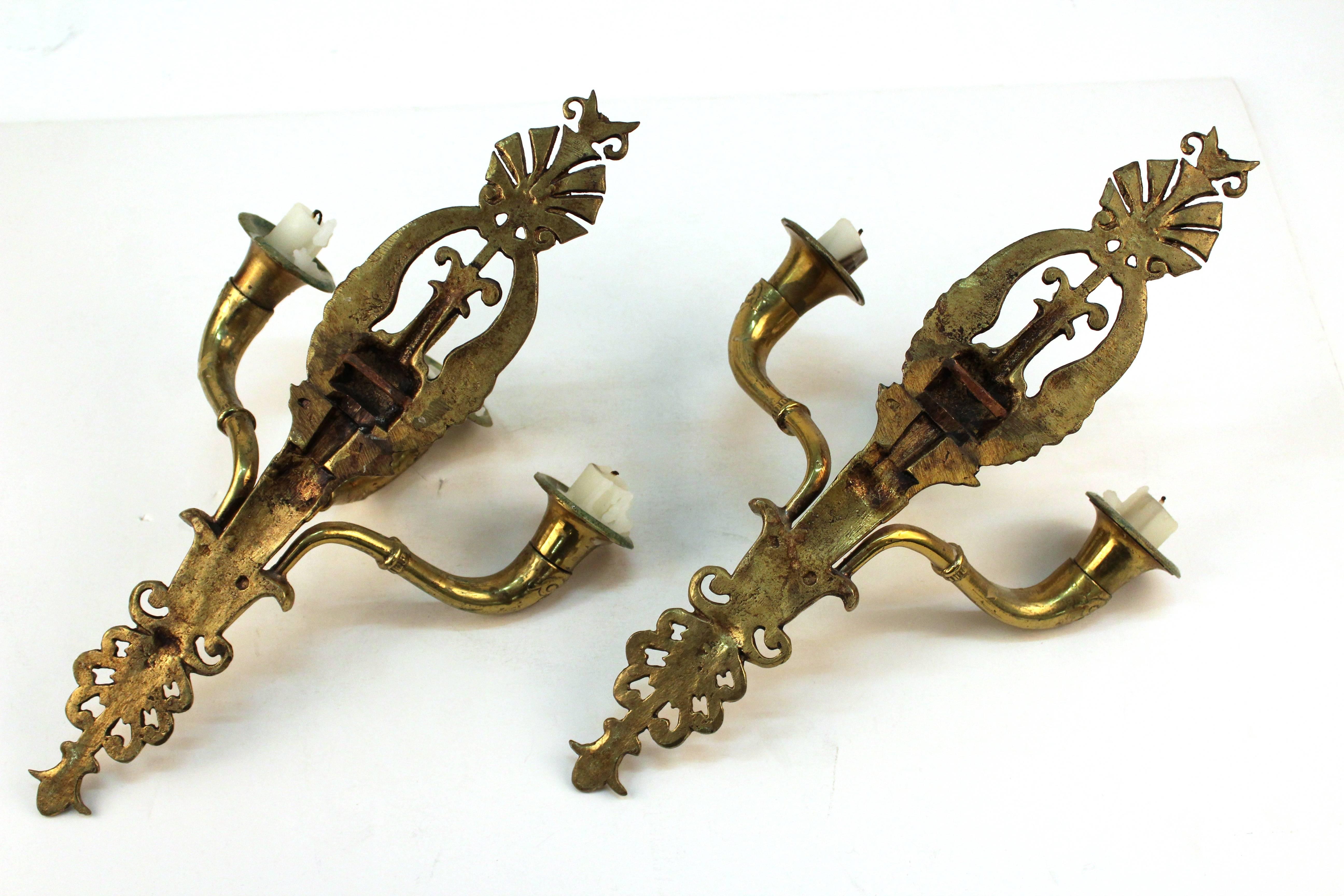 Pair of 19th Century French Empire Swan Sconces 3