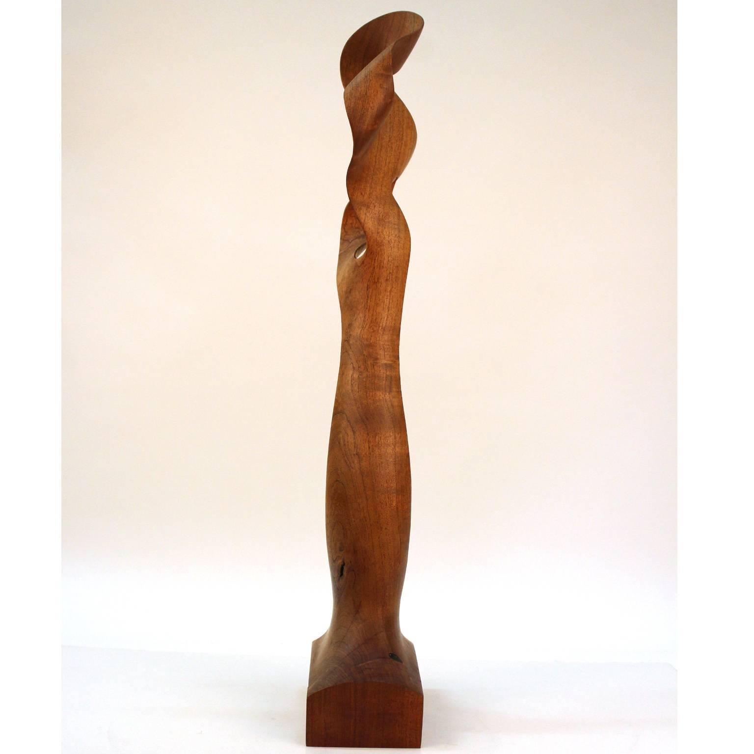Mid-Century Modern Carved Wood Thomas Woodward Sculpture For Sale